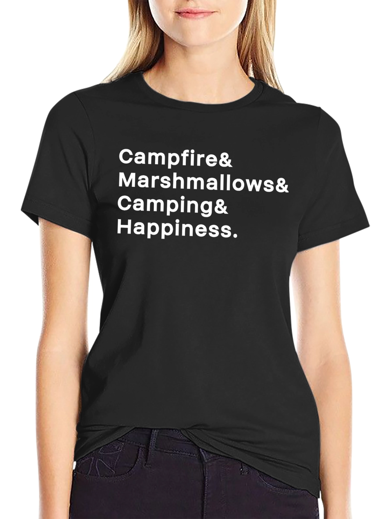Campfire Camping Happiness Graphic Tee