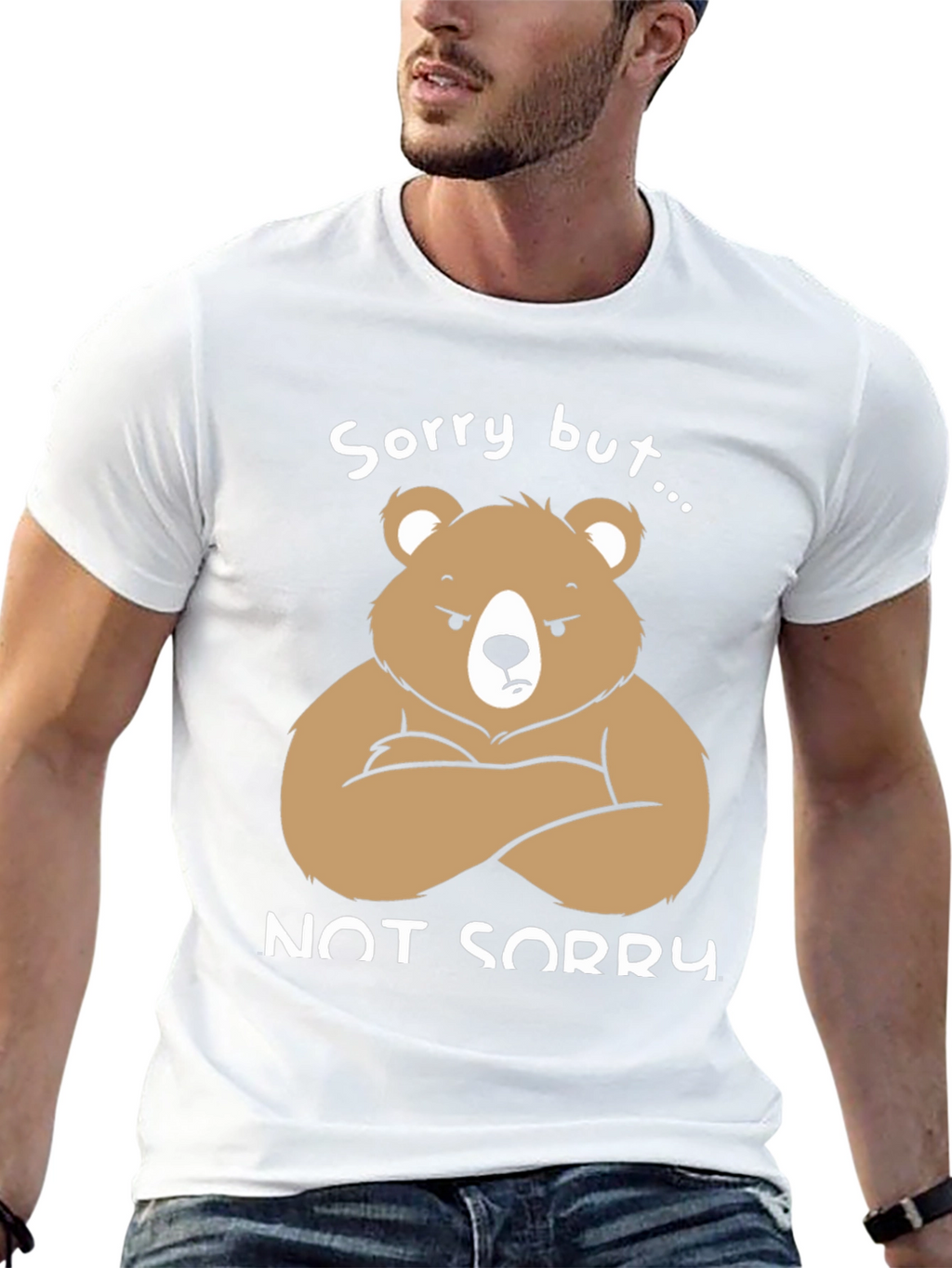 Grumpy Bear Not Sorry Graphic T-Shirt