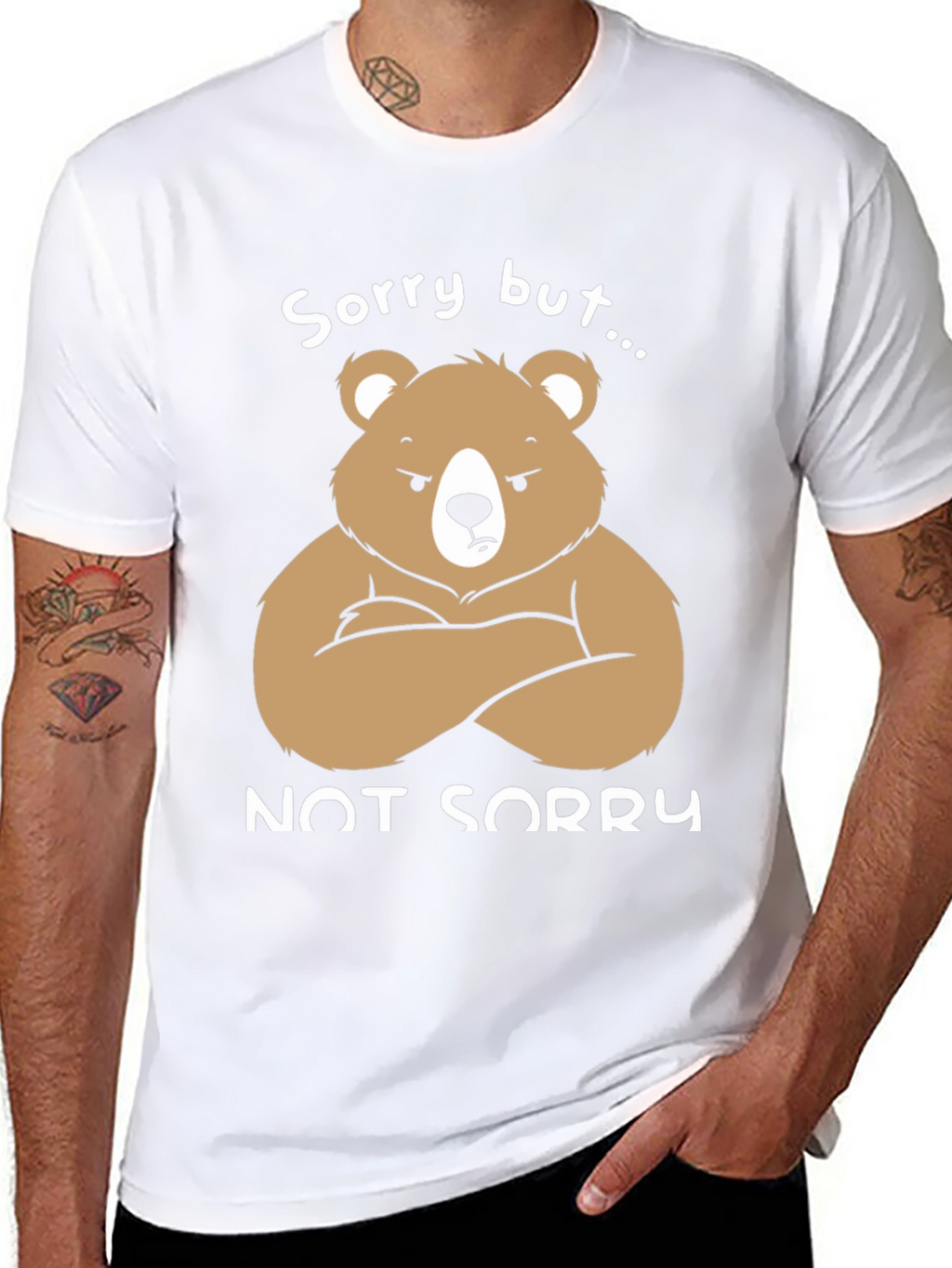 Grumpy Bear Not Sorry Graphic T-Shirt