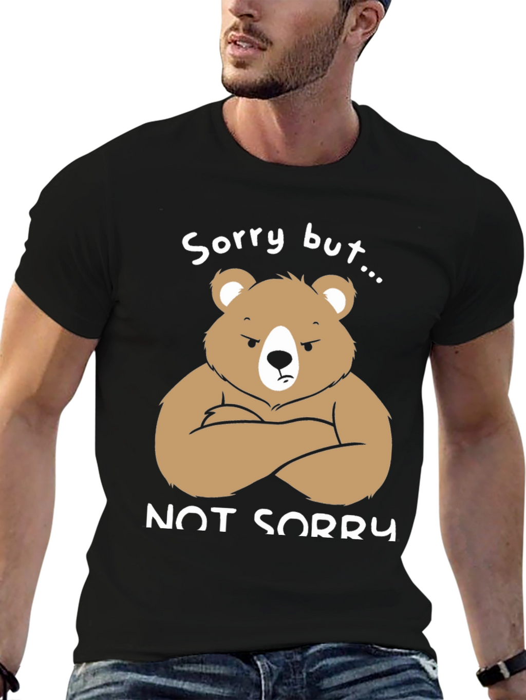 Grumpy Bear Not Sorry Graphic T-Shirt
