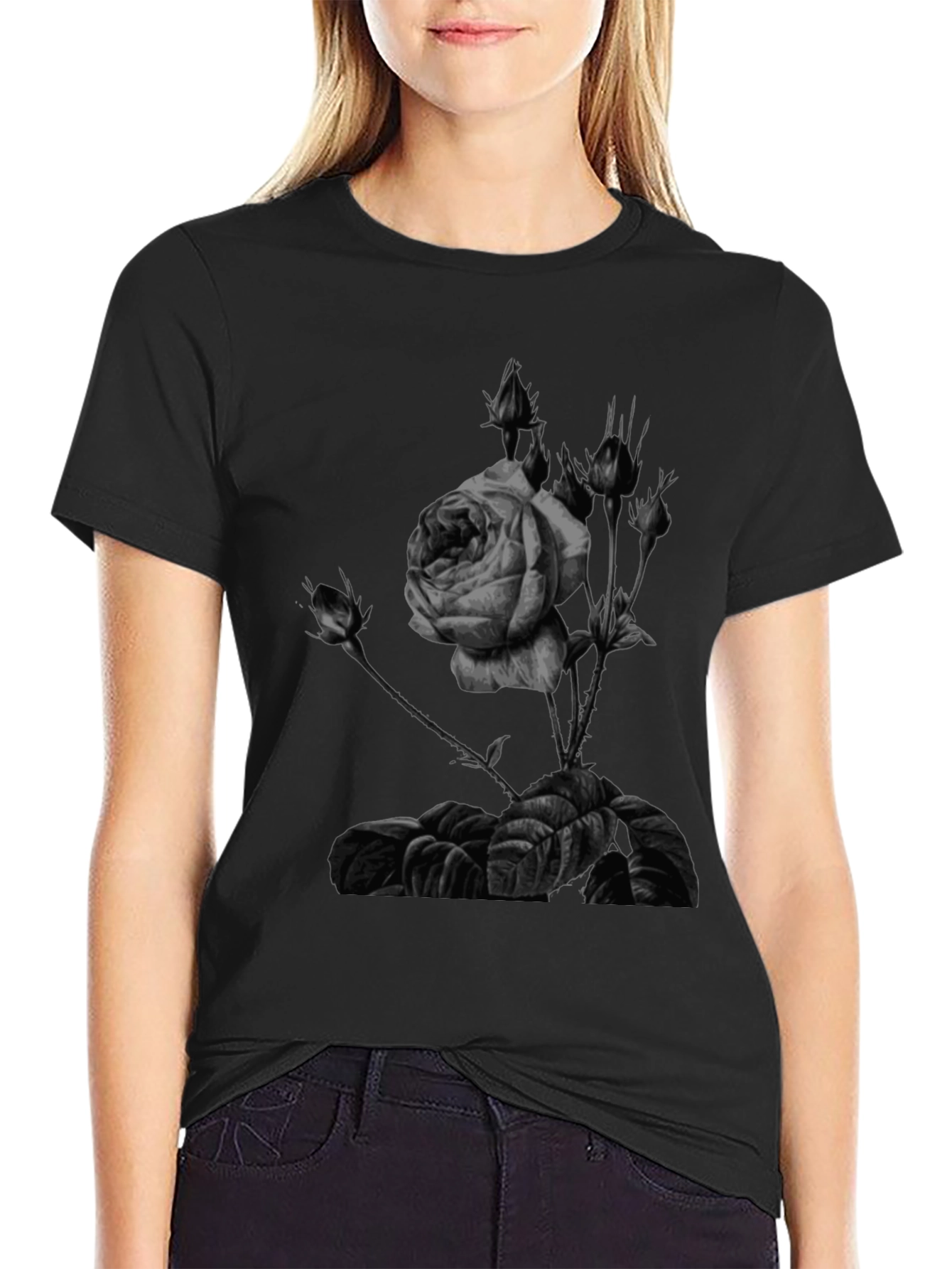 Rose Graphic Print T-Shirt