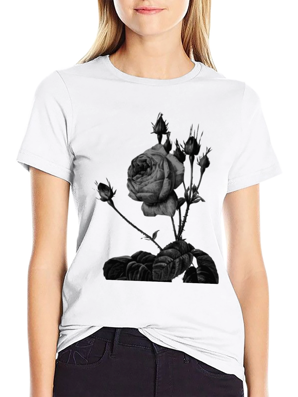 Rose Graphic Print T-Shirt
