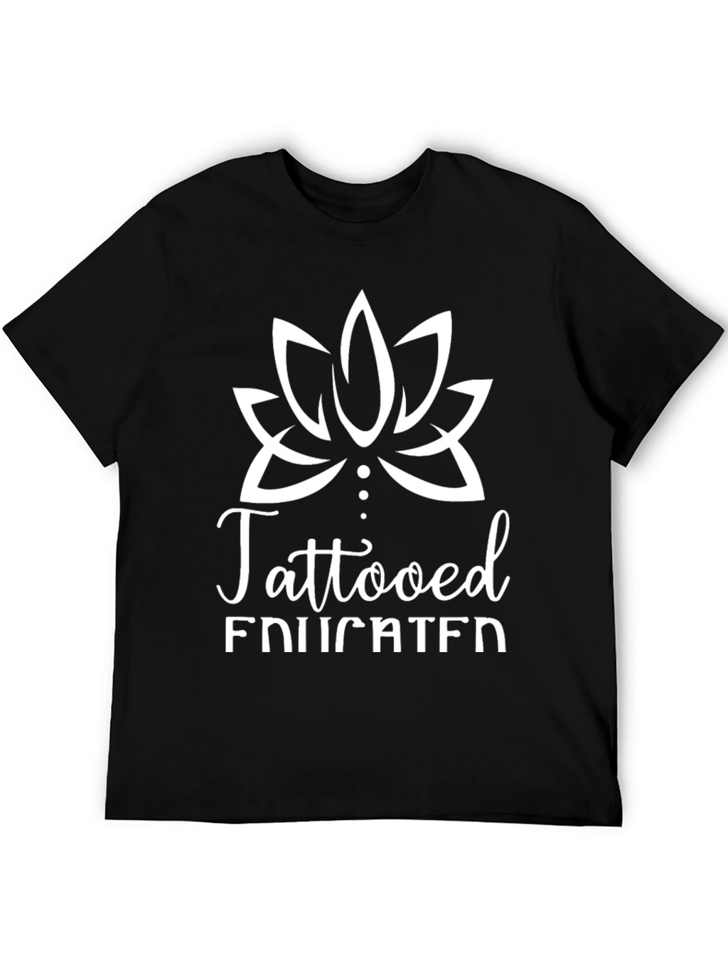 Tattooed Educated Graphic Tee - Black Casual T-Shirt