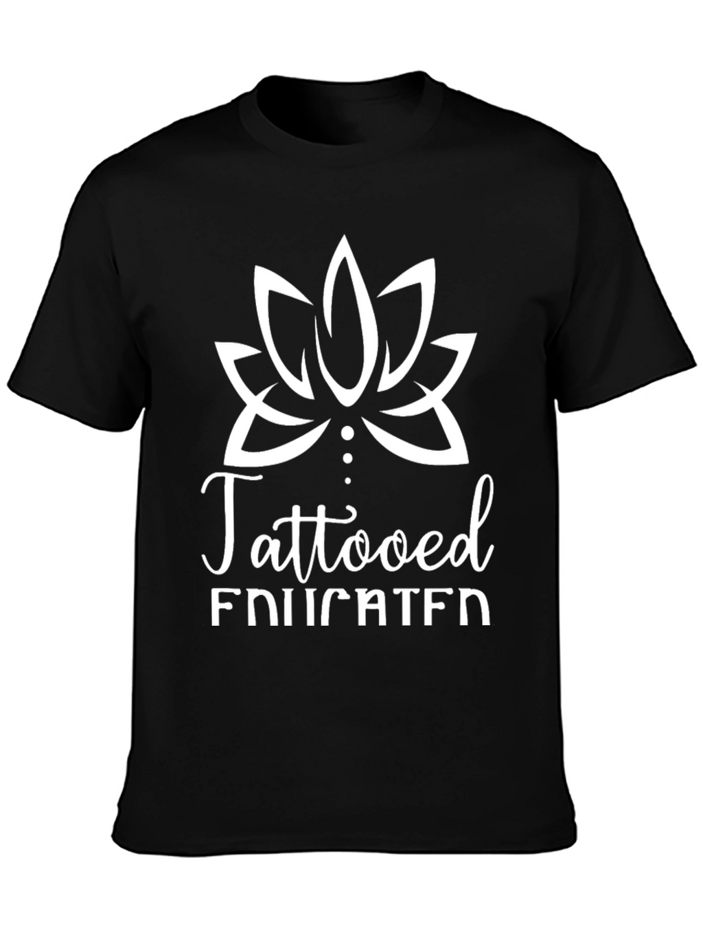 Tattooed Educated Graphic Tee - Black Casual T-Shirt