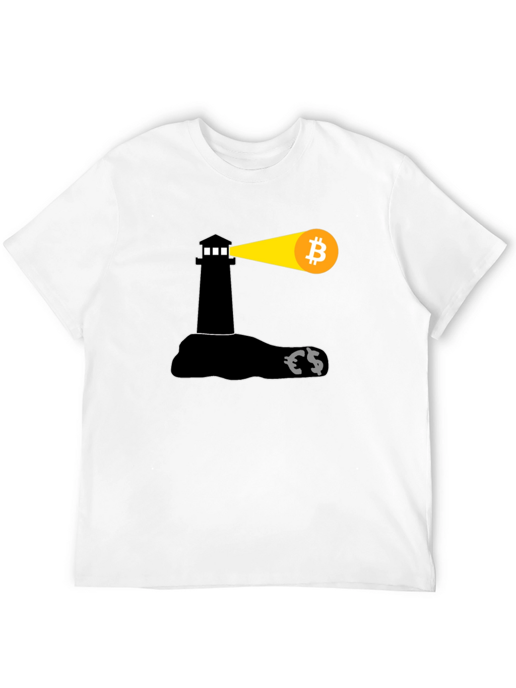Bitcoin Lighthouse Black T-Shirt