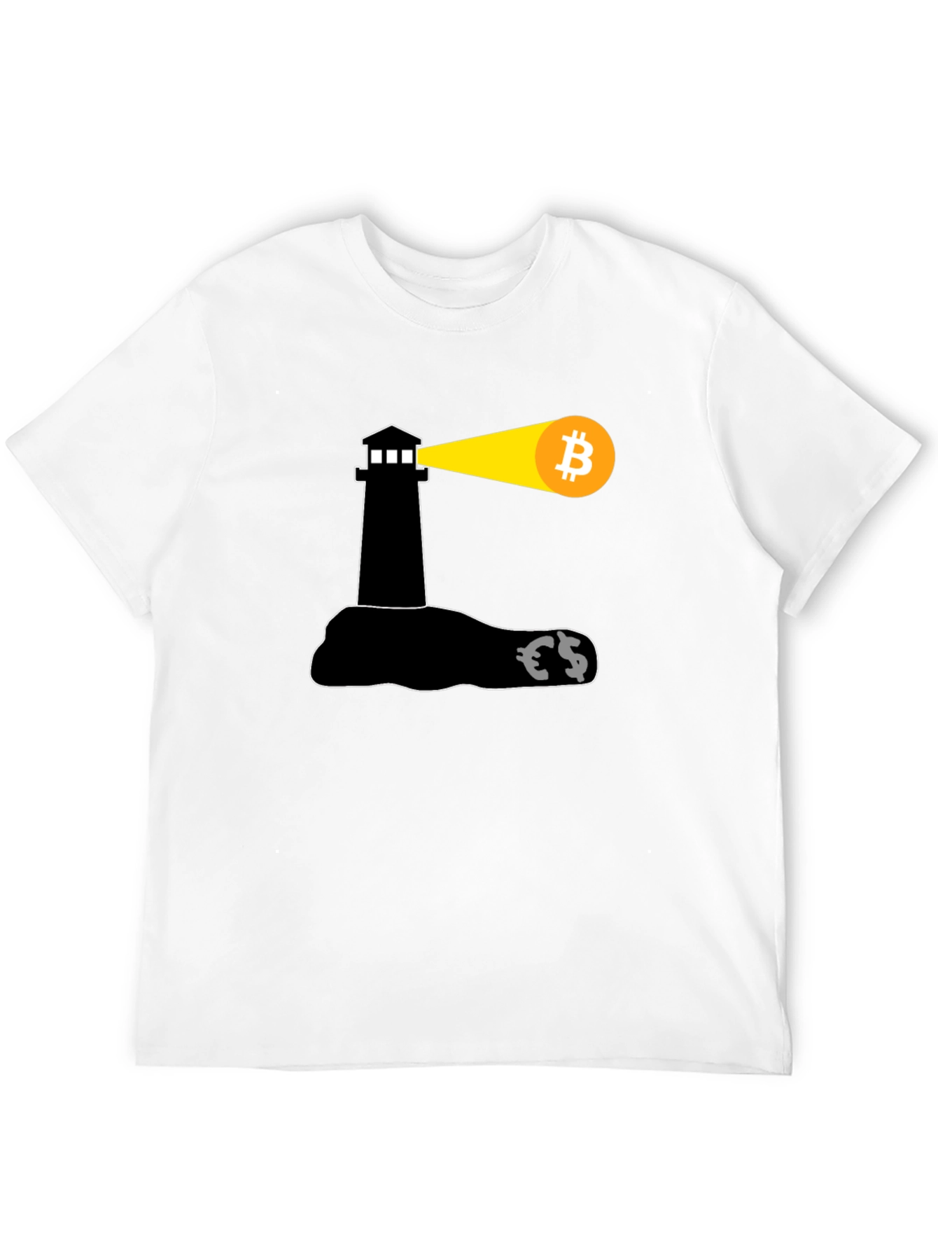 Bitcoin Lighthouse Black T-Shirt