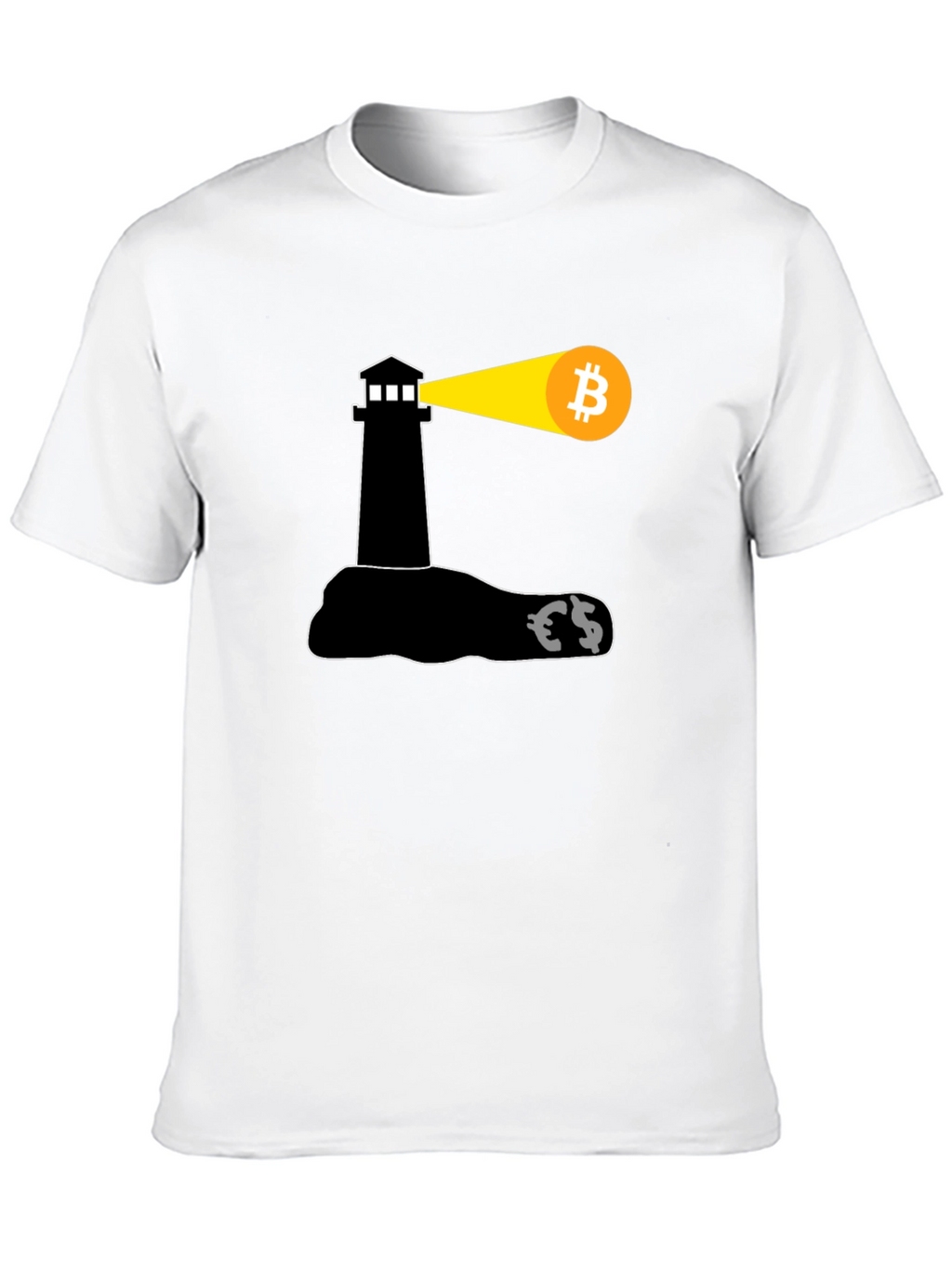 Bitcoin Lighthouse Black T-Shirt