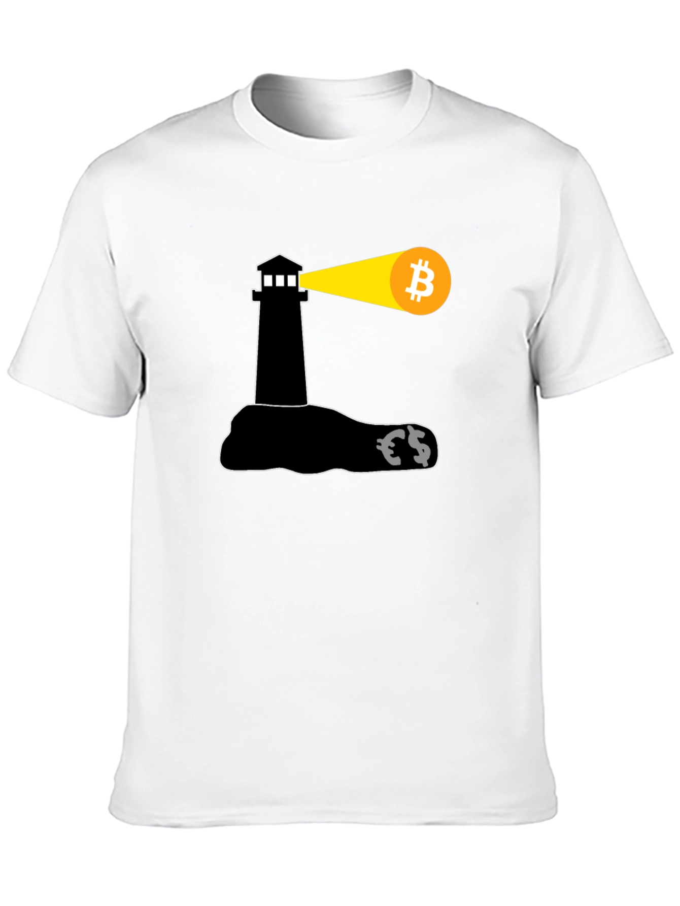 Bitcoin Lighthouse Black T-Shirt
