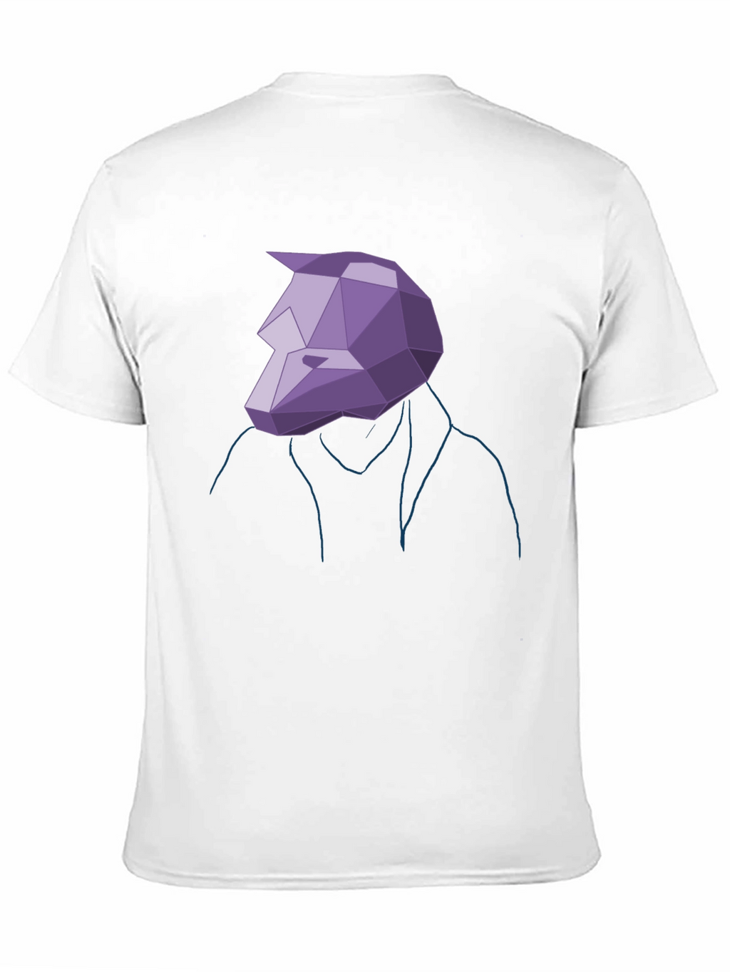 Geometric Wolf Graphic T-Shirt - Modern Streetwear