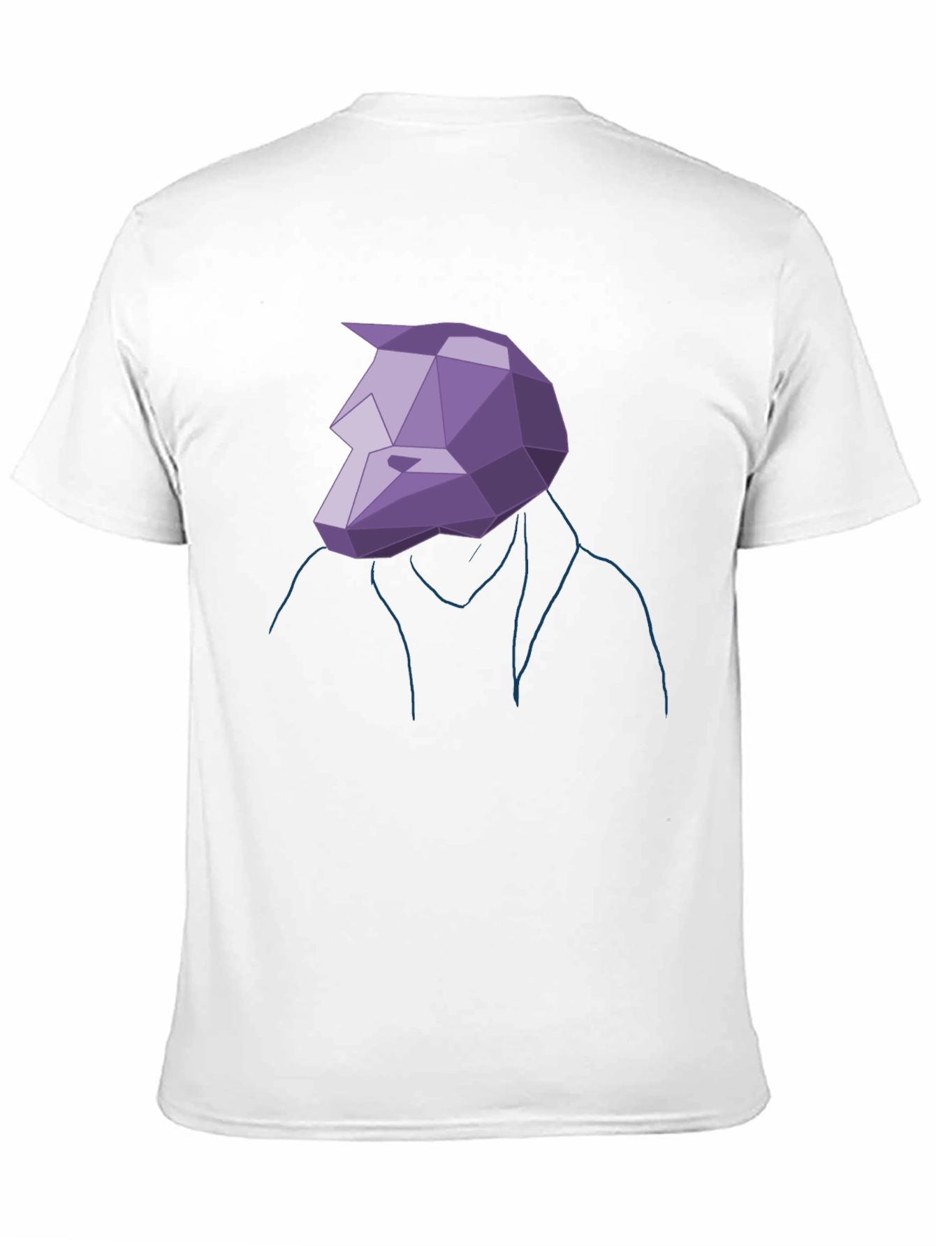 Geometric Wolf Graphic T-Shirt - Modern Streetwear