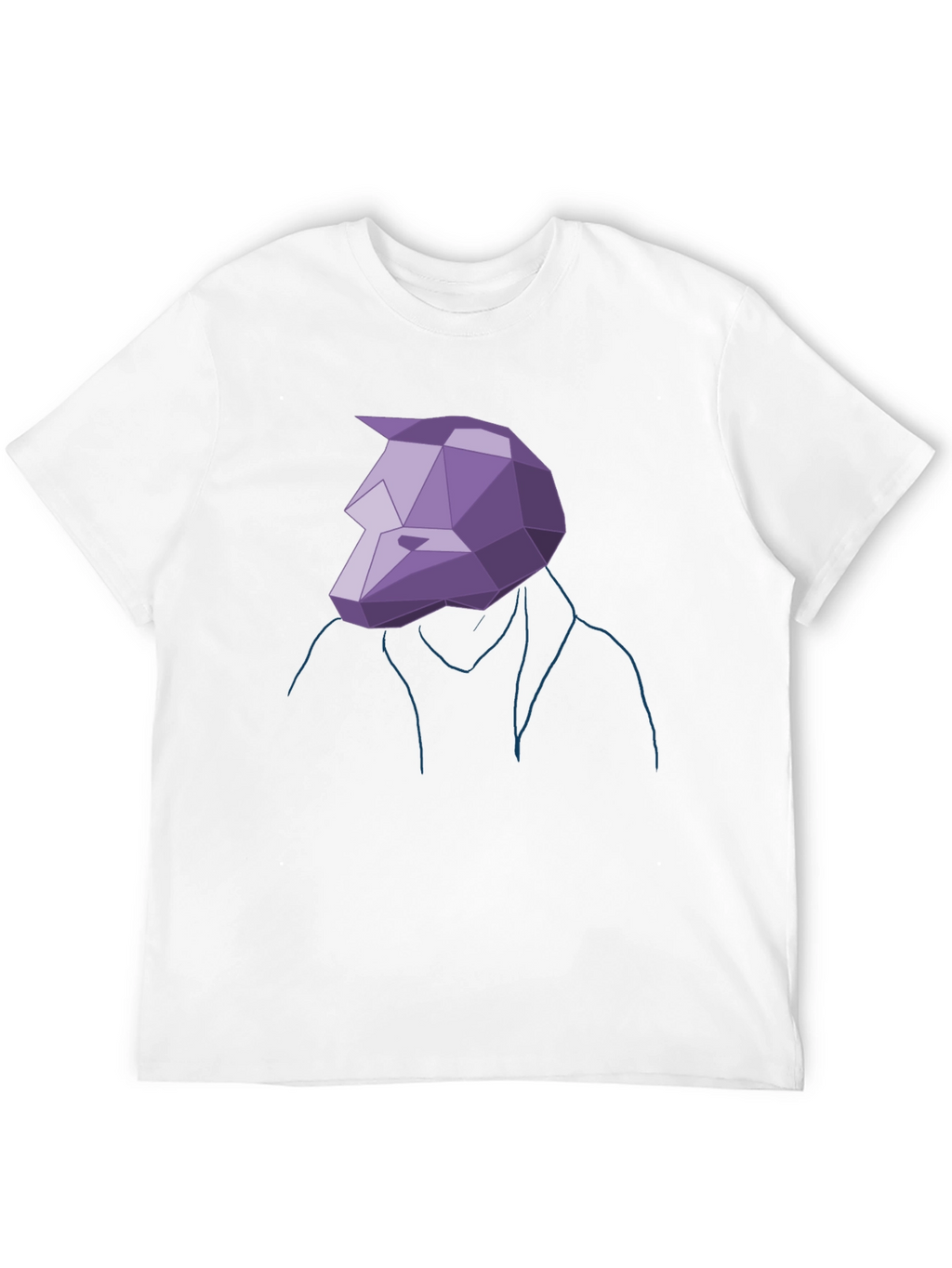 Geometric Wolf Graphic T-Shirt - Modern Streetwear