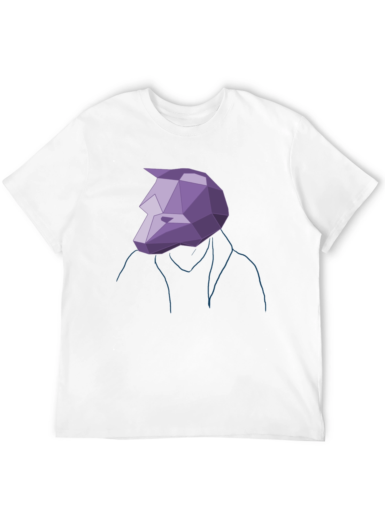 Geometric Wolf Graphic T-Shirt - Modern Streetwear