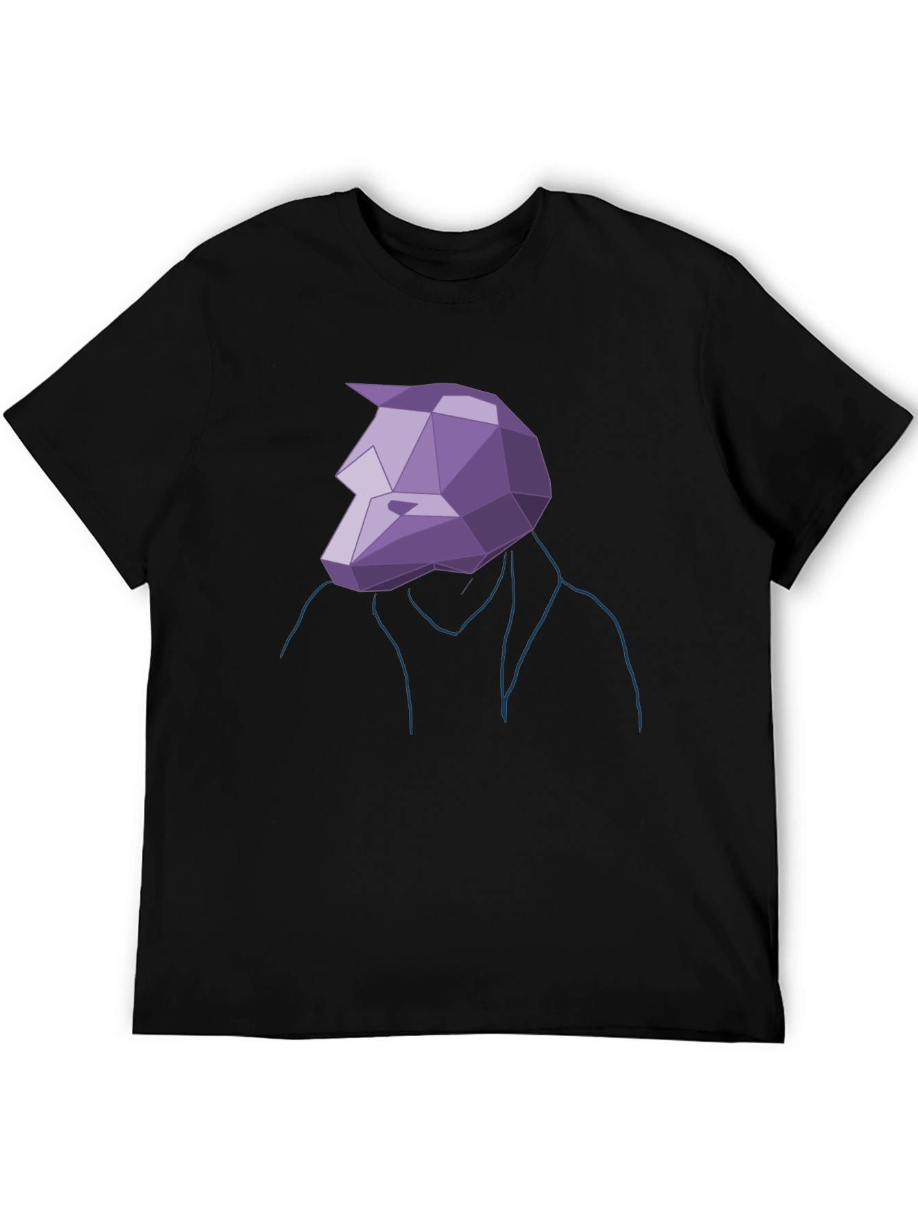 Geometric Wolf Graphic T-Shirt - Modern Streetwear