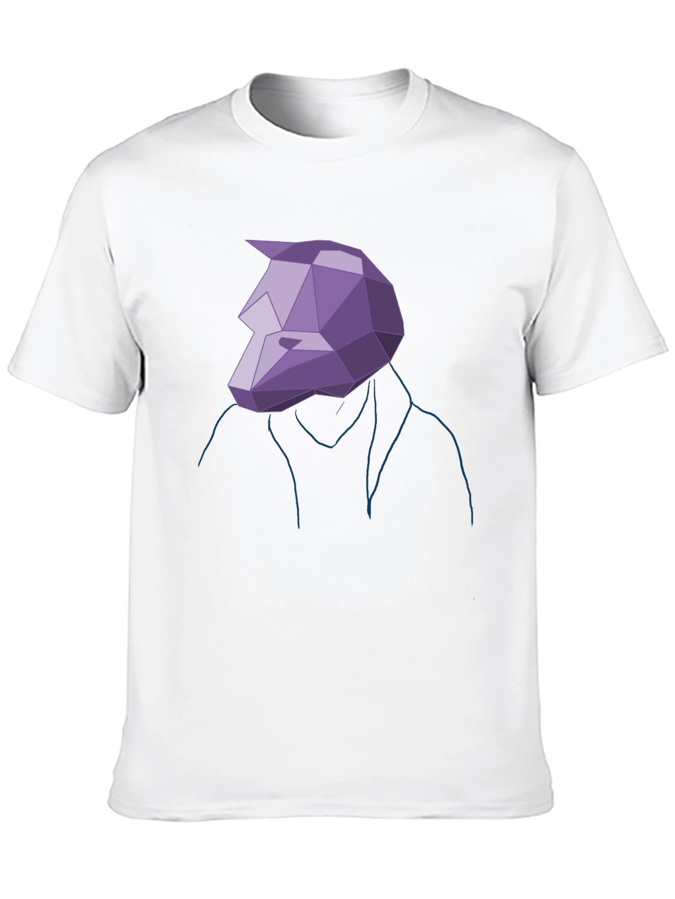 Geometric Wolf Graphic T-Shirt - Modern Streetwear