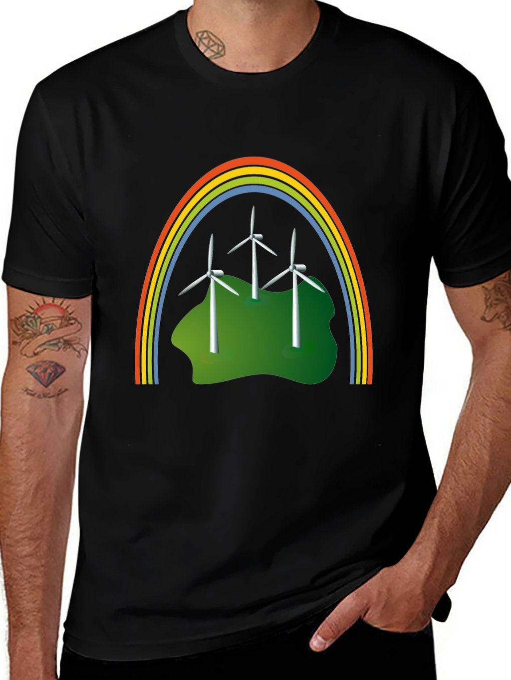 Eco Rainbow Windmills Graphic Tee