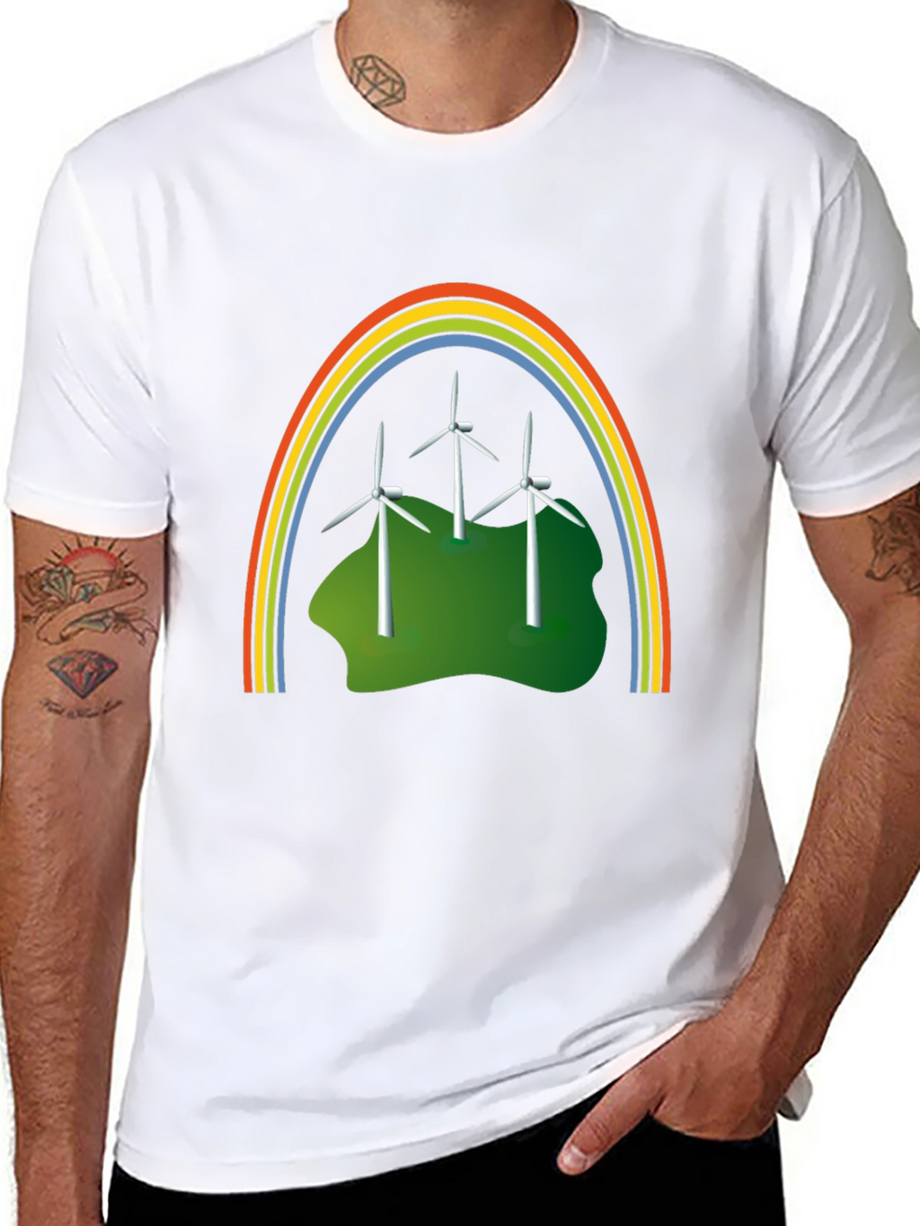 Eco Rainbow Windmills Graphic Tee