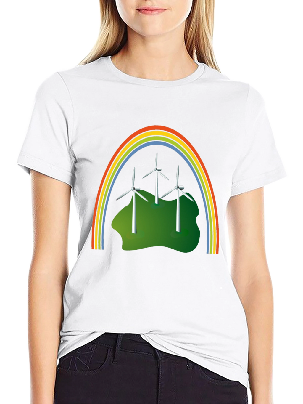 Eco Rainbow Windmills Graphic Tee
