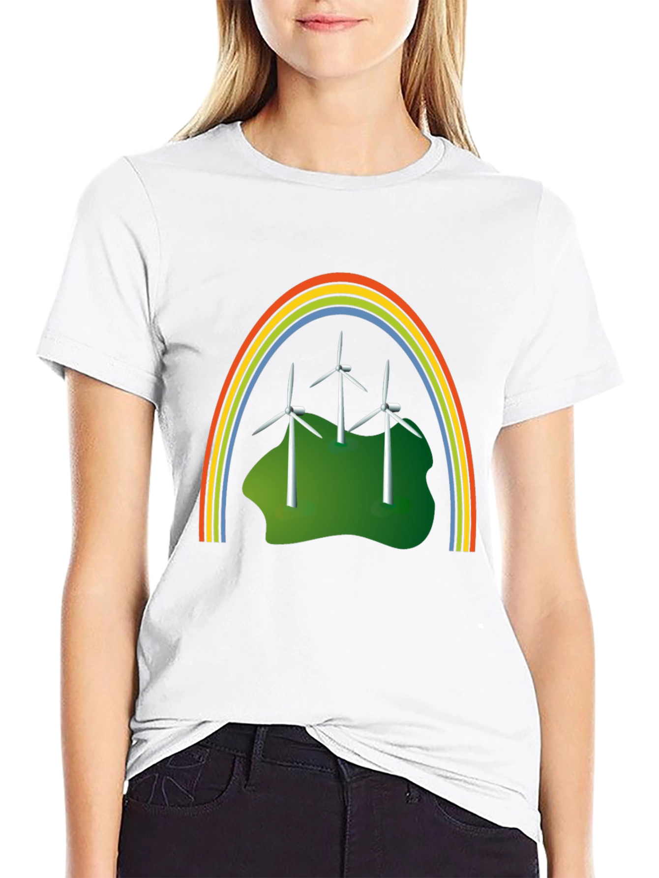 Eco Rainbow Windmills Graphic Tee
