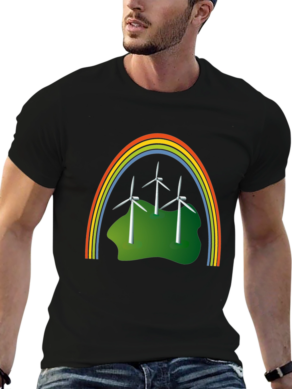 Eco Rainbow Windmills Graphic Tee