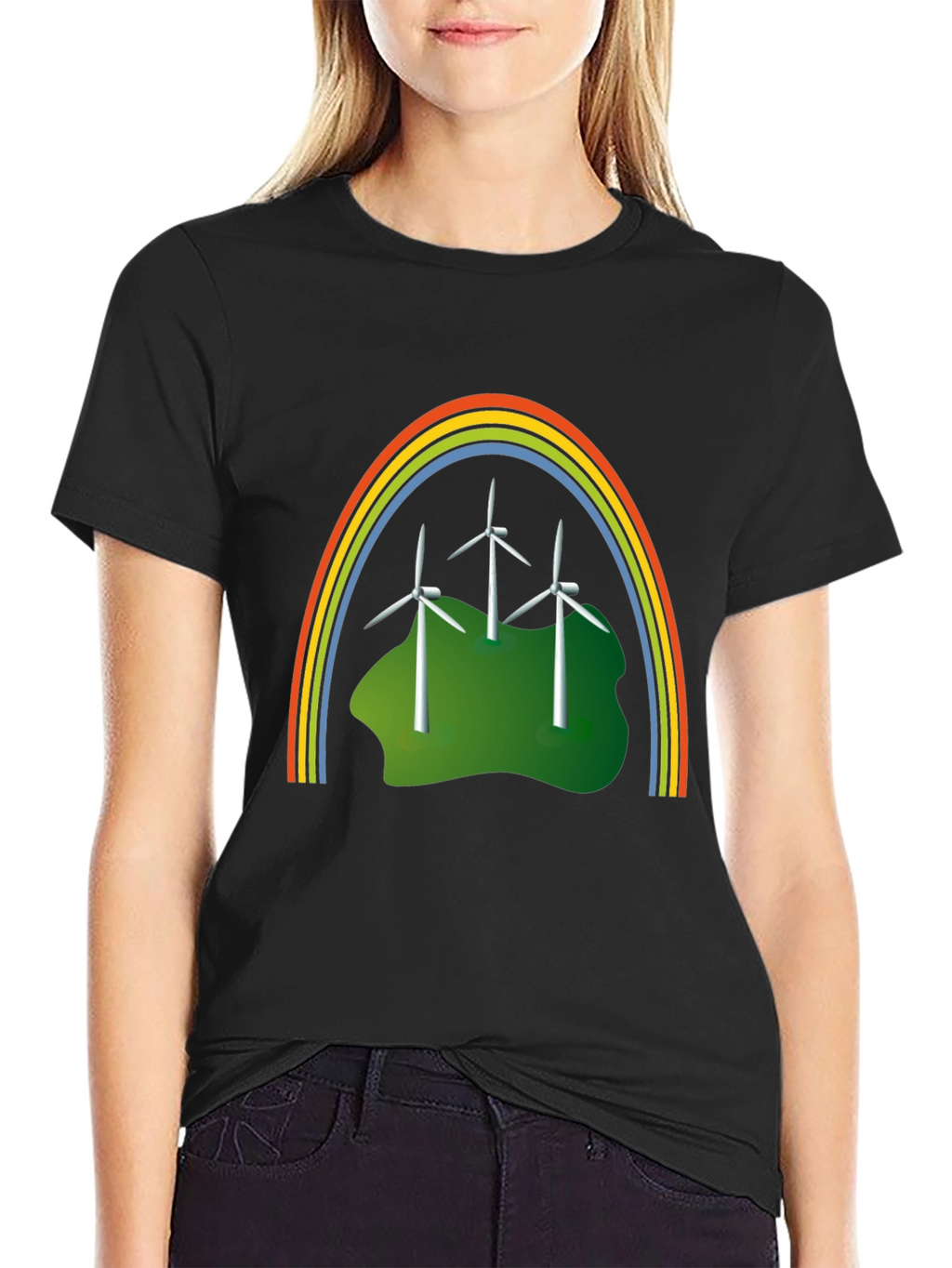 Eco Rainbow Windmills Graphic Tee