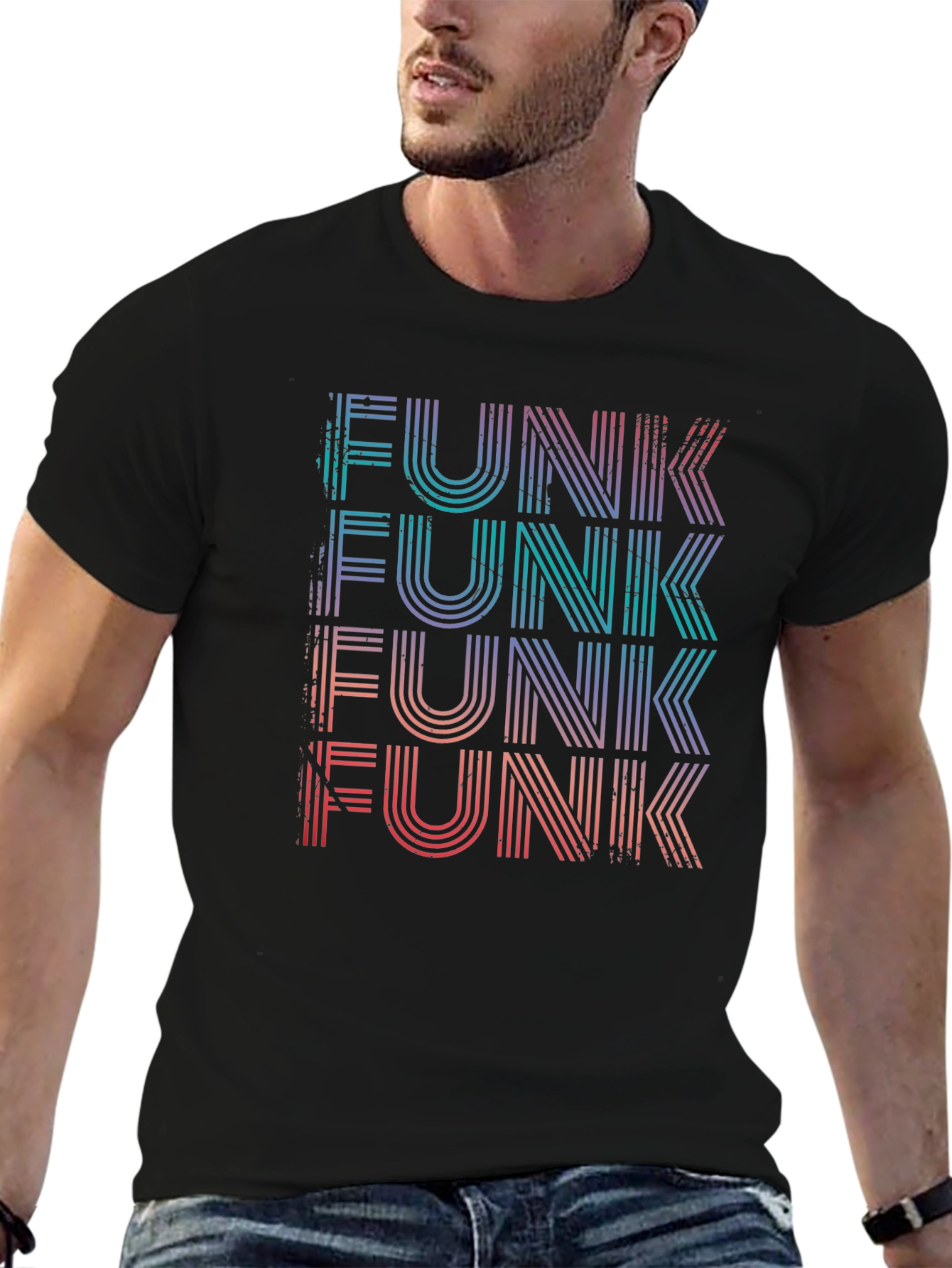 Retro Funk Graphic Tee - Black