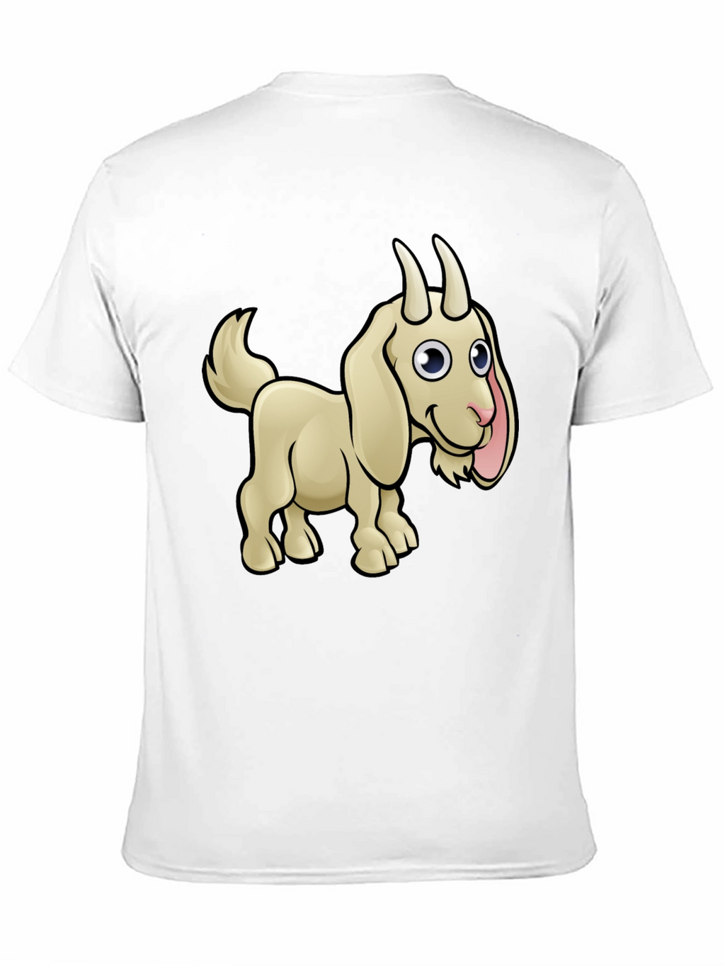 Goat Cartoon Black T-Shirt