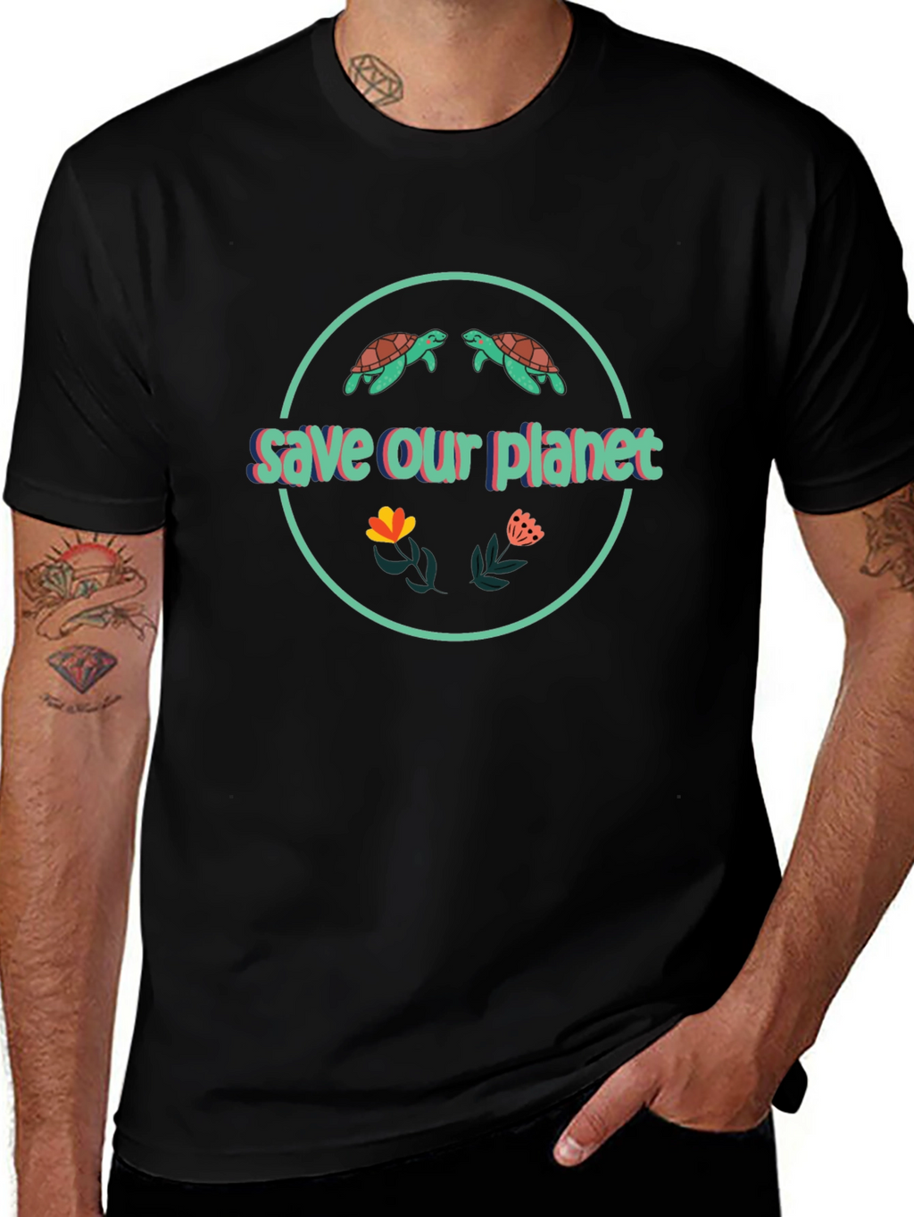Save Our Planet Graphic Print Tee