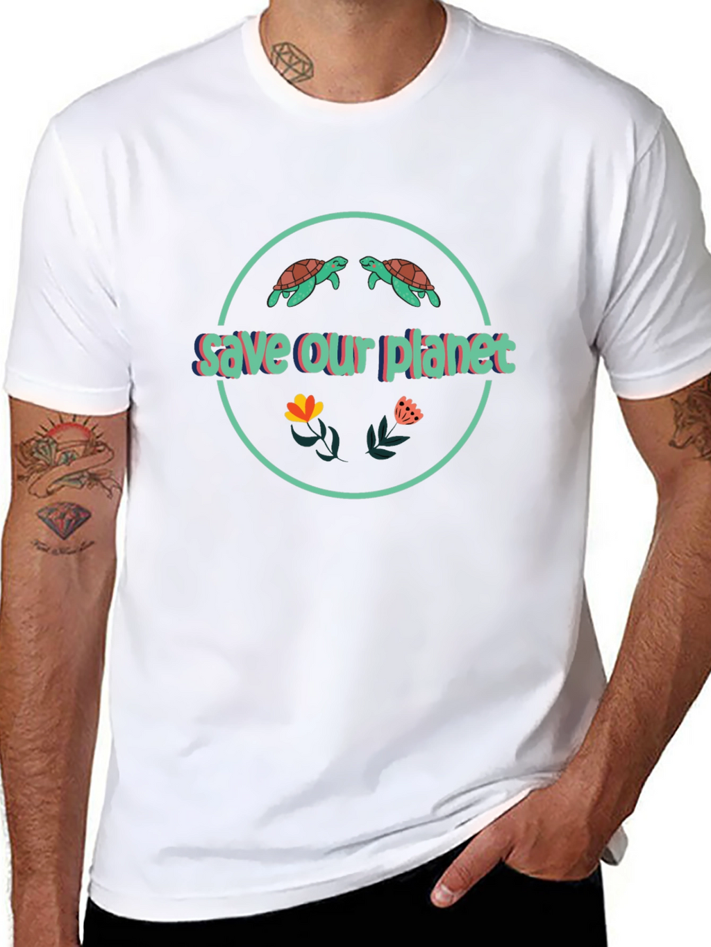 Save Our Planet Graphic Print Tee