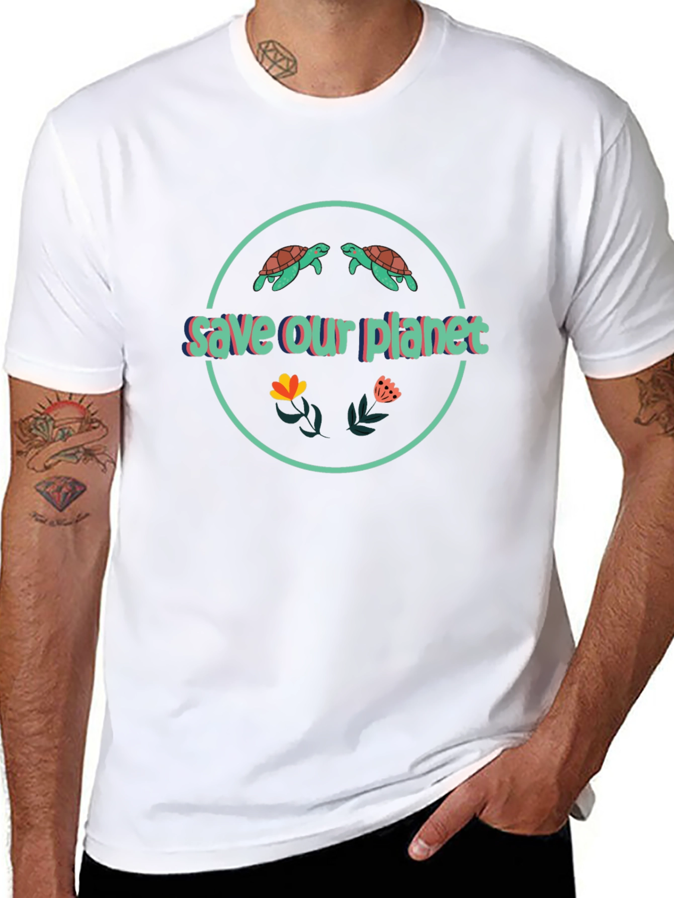Save Our Planet Graphic Print Tee