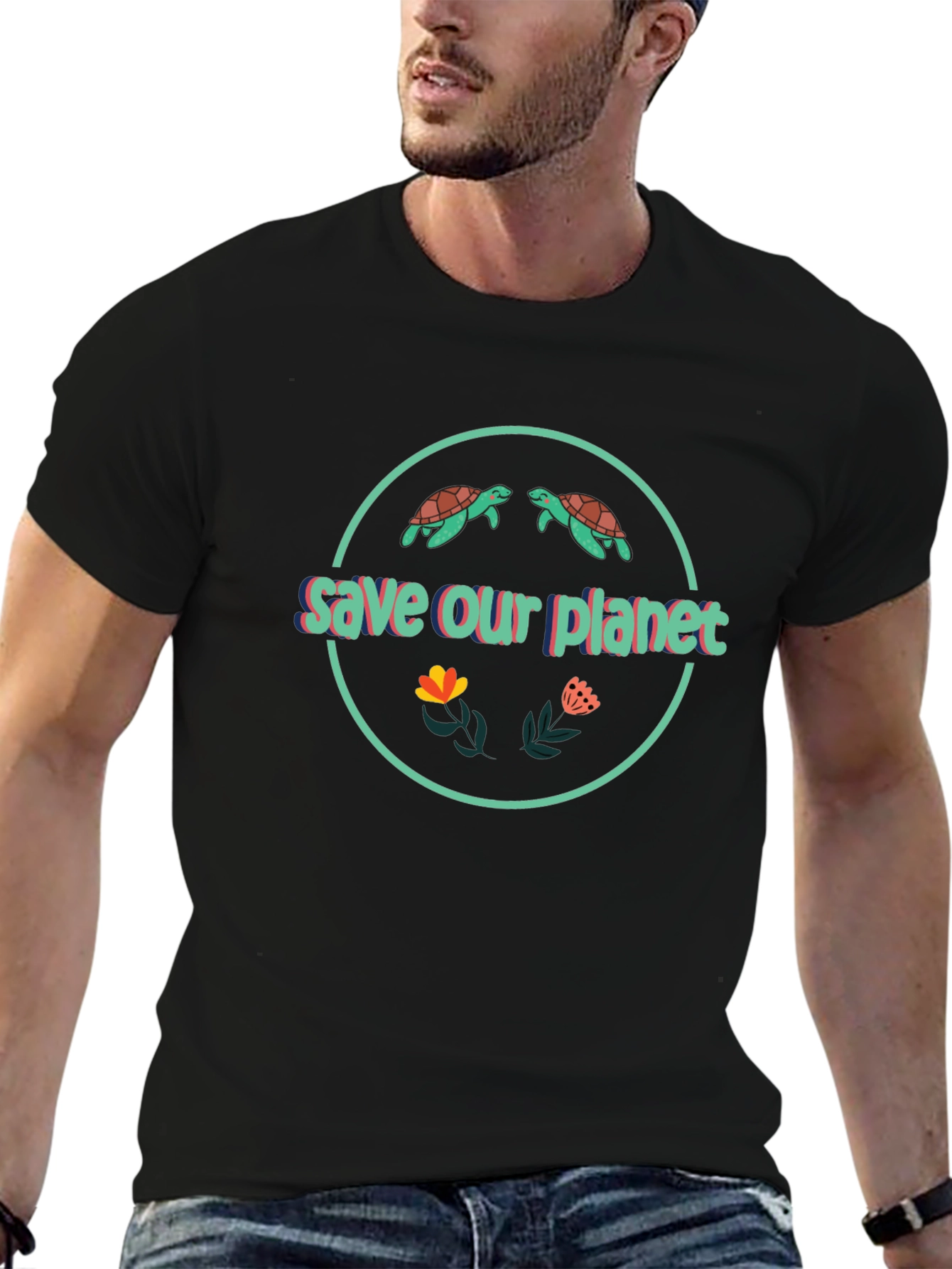 Save Our Planet Graphic Print Tee