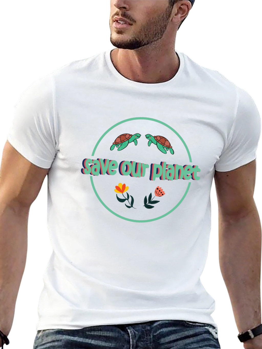 Save Our Planet Graphic Print Tee
