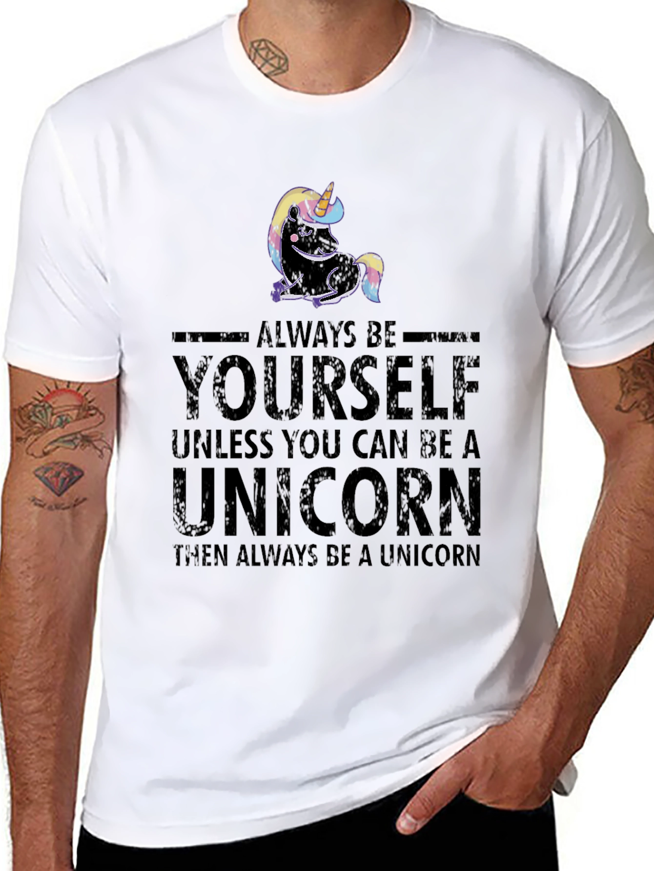 Always Be Yourself Unicorn Graphic T-Shirt