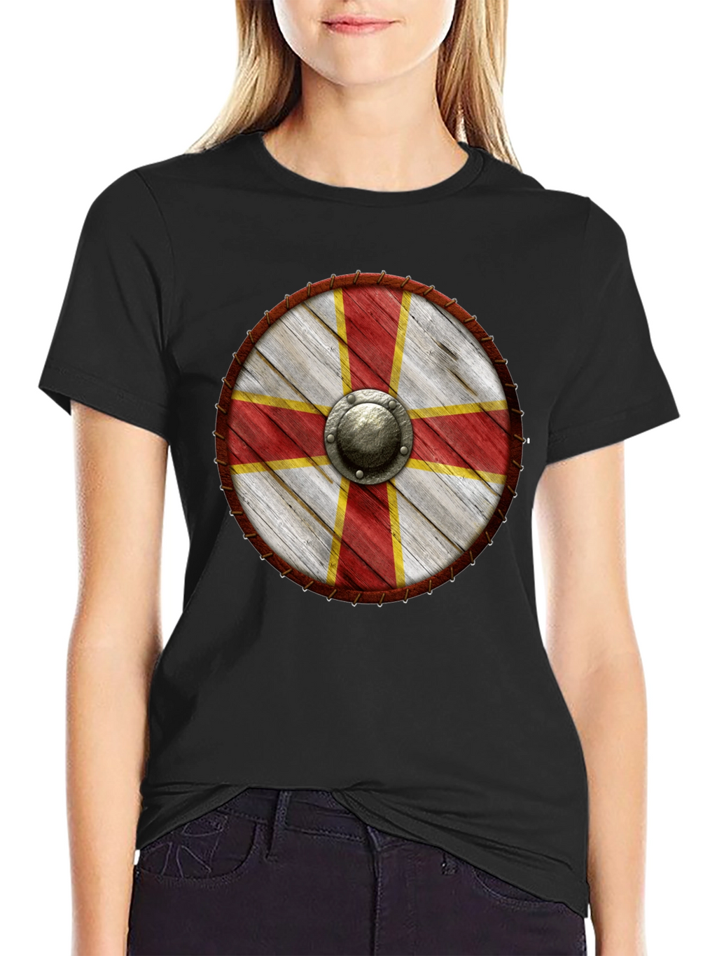 Viking Shield T-Shirt - Medieval Knight Design