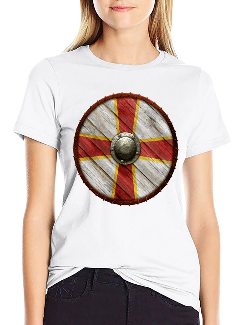 Viking Shield T-Shirt - Medieval Knight Design