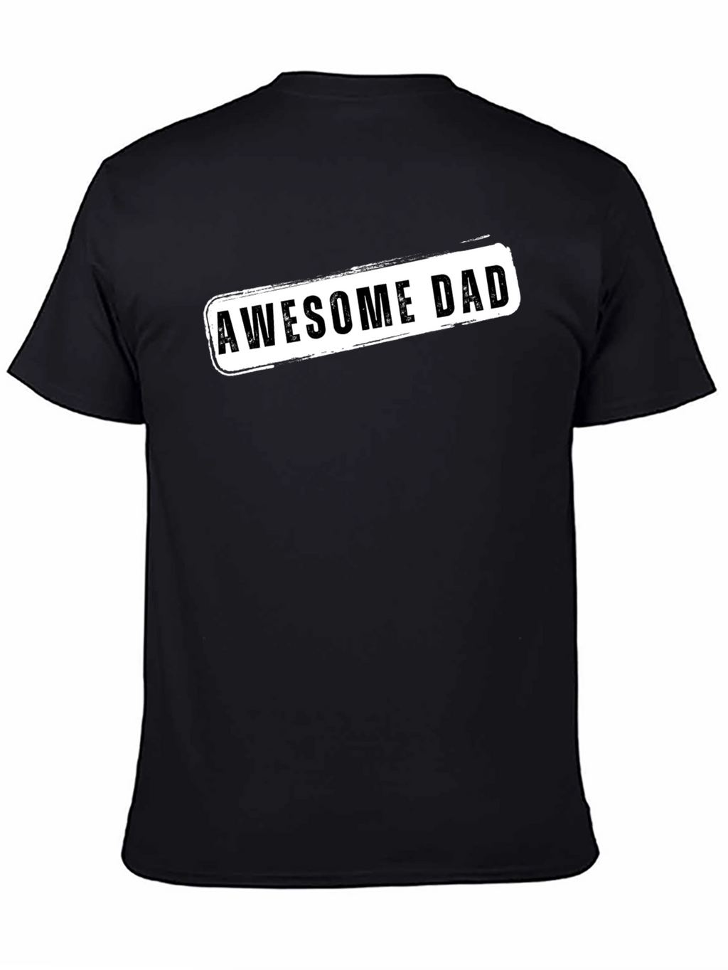 Awesome Dad Graphic Tee - Black Crew Neck T-Shirt