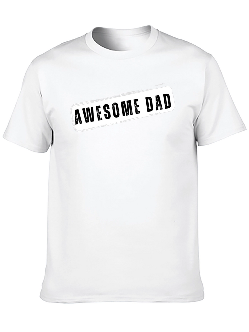 Awesome Dad Graphic Tee - Black Crew Neck T-Shirt