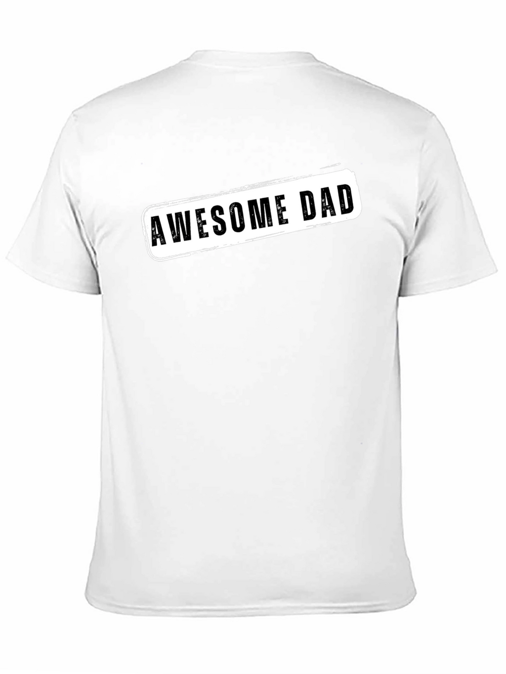 Awesome Dad Graphic Tee - Black Crew Neck T-Shirt
