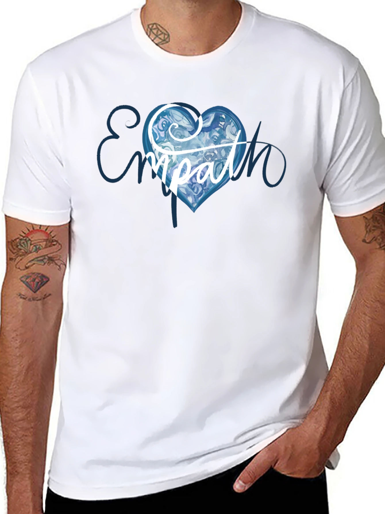 Empath Heart Graphic T-Shirt - Black