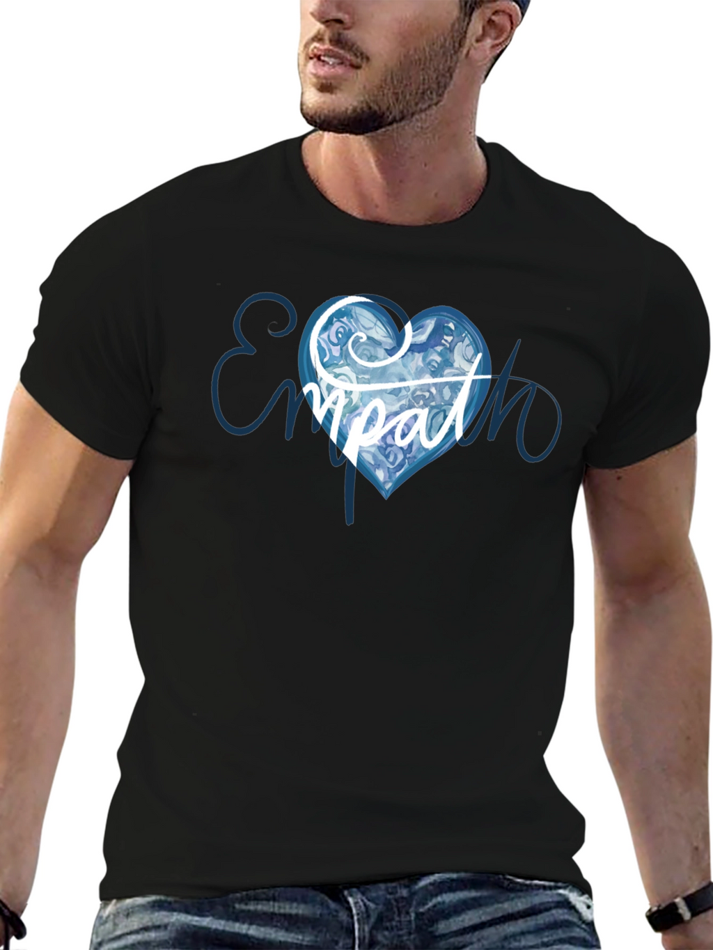 Empath Heart Graphic T-Shirt - Black