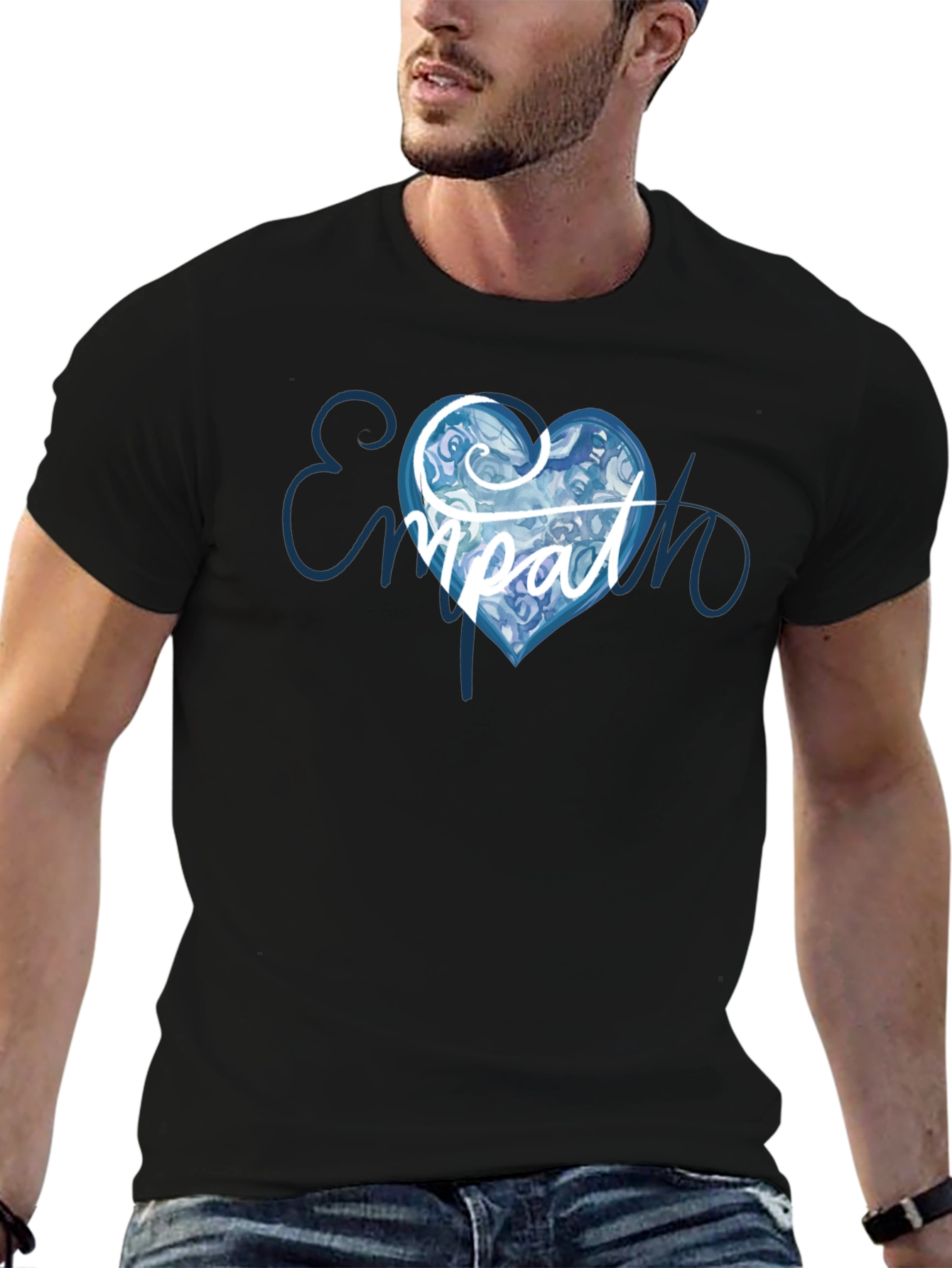 Empath Heart Graphic T-Shirt - Black