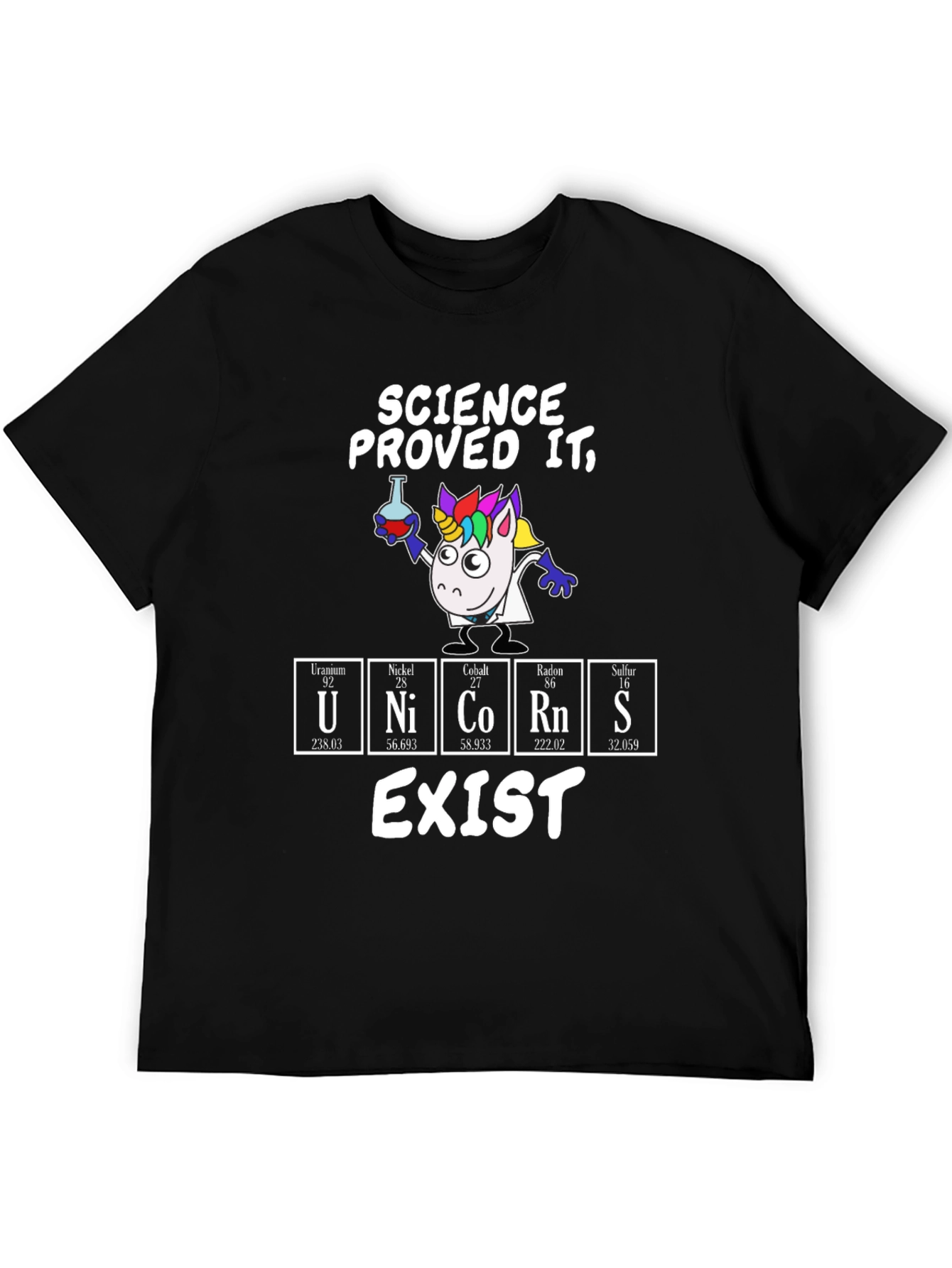 Science Unicorn T-Shirt: Proved It! Funny Geek Tee