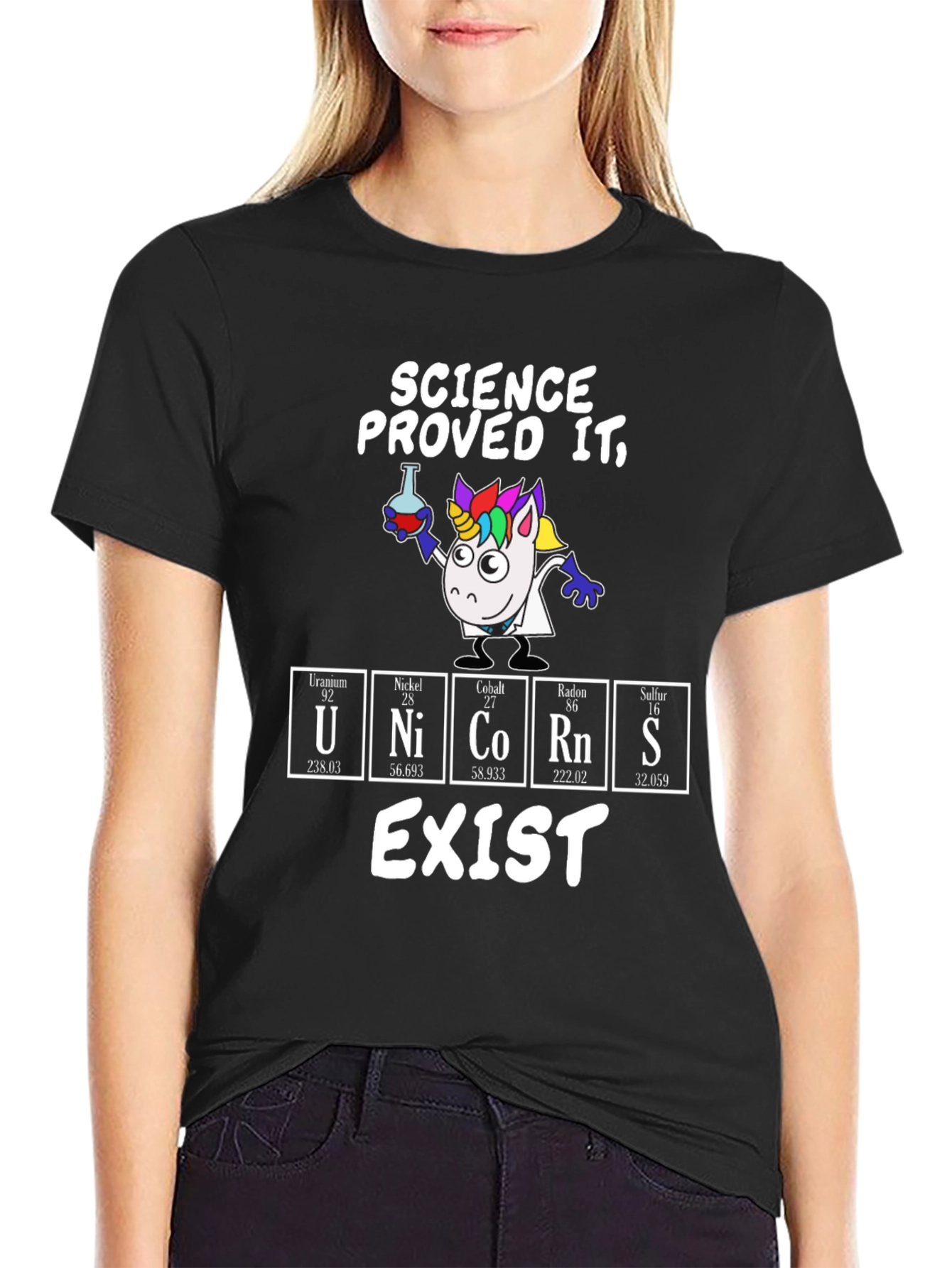 Science Unicorn T-Shirt: Proved It! Funny Geek Tee