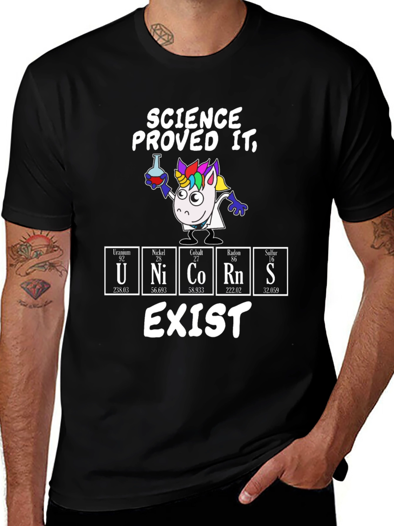 Science Unicorn T-Shirt: Proved It! Funny Geek Tee