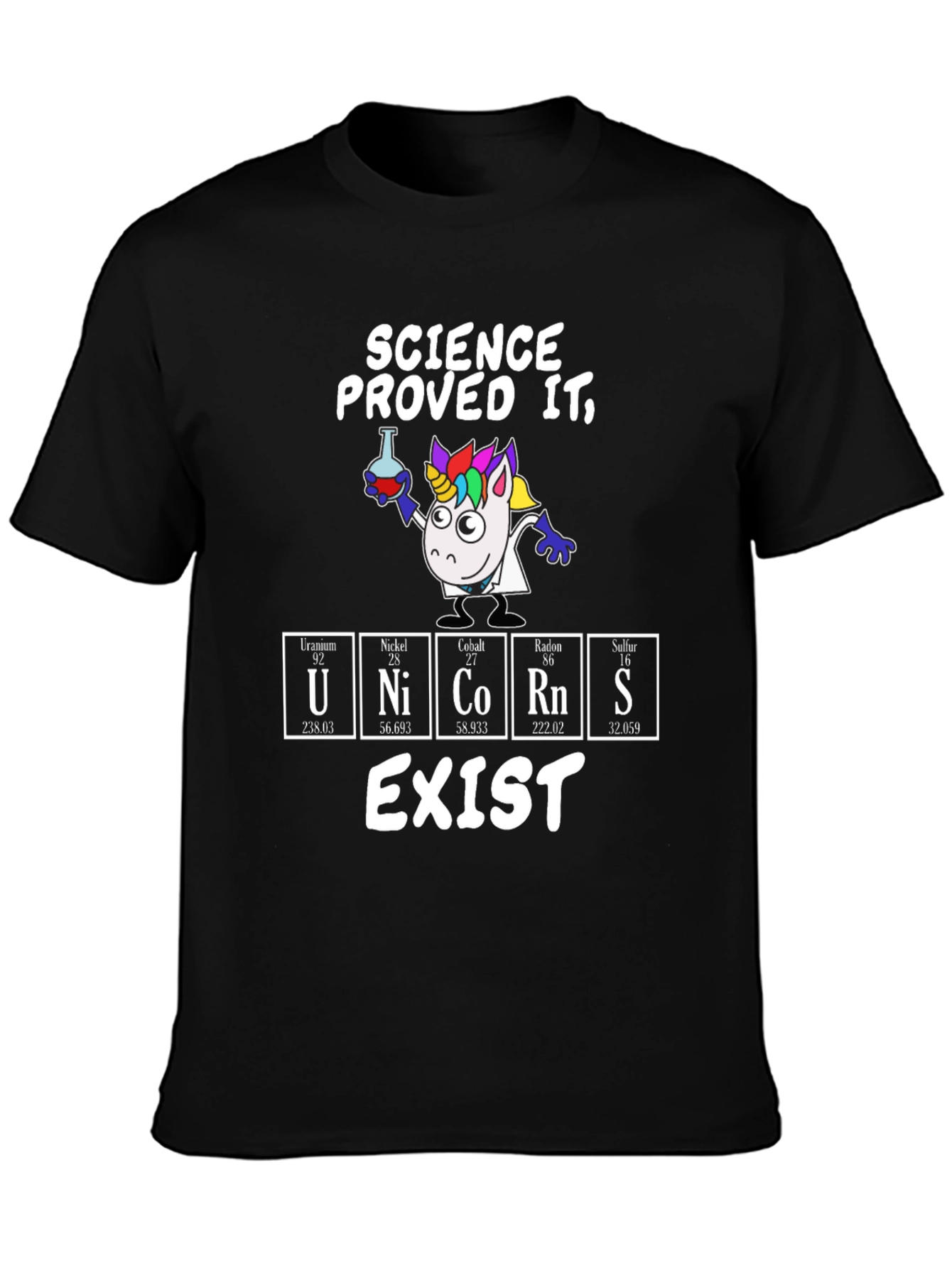 Science Unicorn T-Shirt: Proved It! Funny Geek Tee