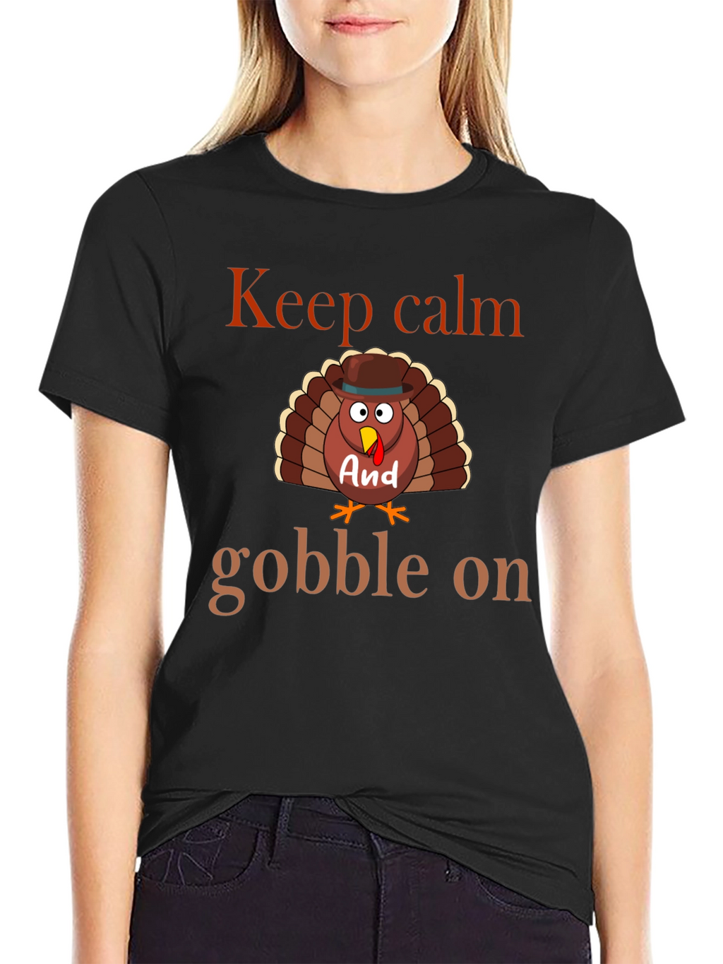 Keep Calm & Gobble On Thanksgiving T-Shirt