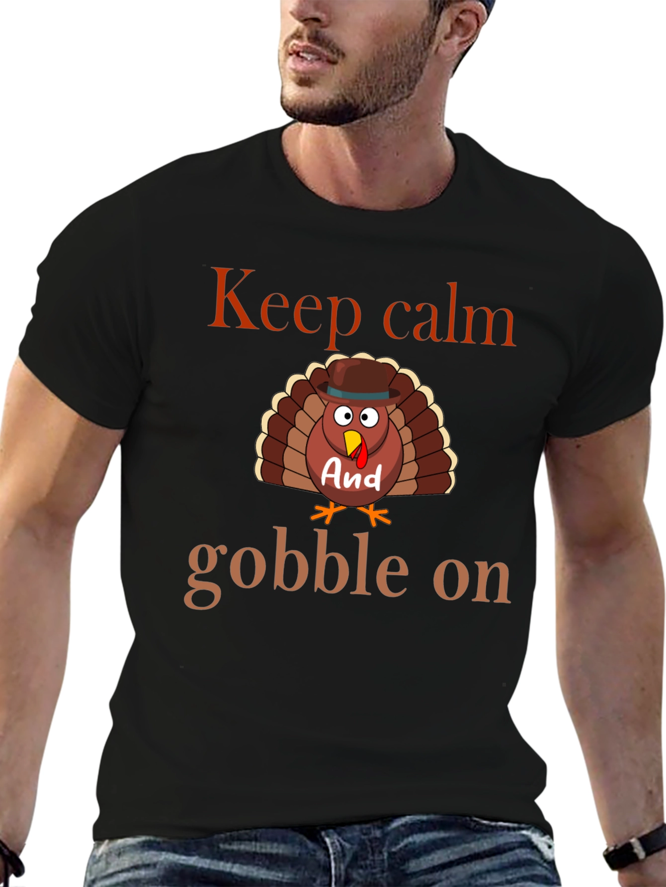 Keep Calm & Gobble On Thanksgiving T-Shirt