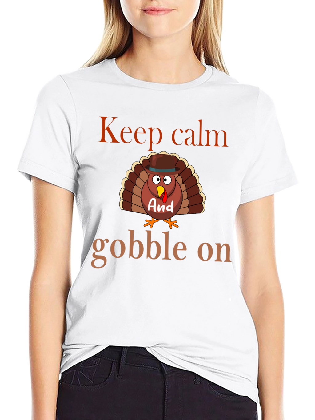 Keep Calm & Gobble On Thanksgiving T-Shirt
