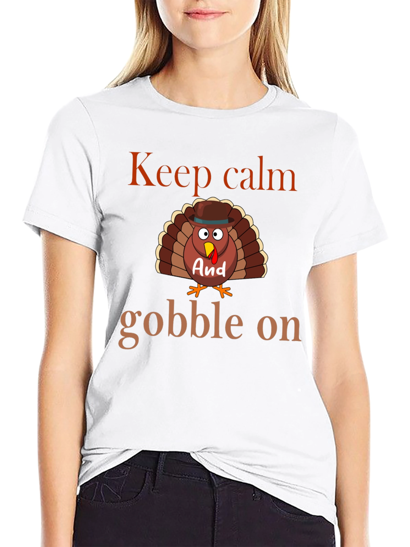 Keep Calm & Gobble On Thanksgiving T-Shirt