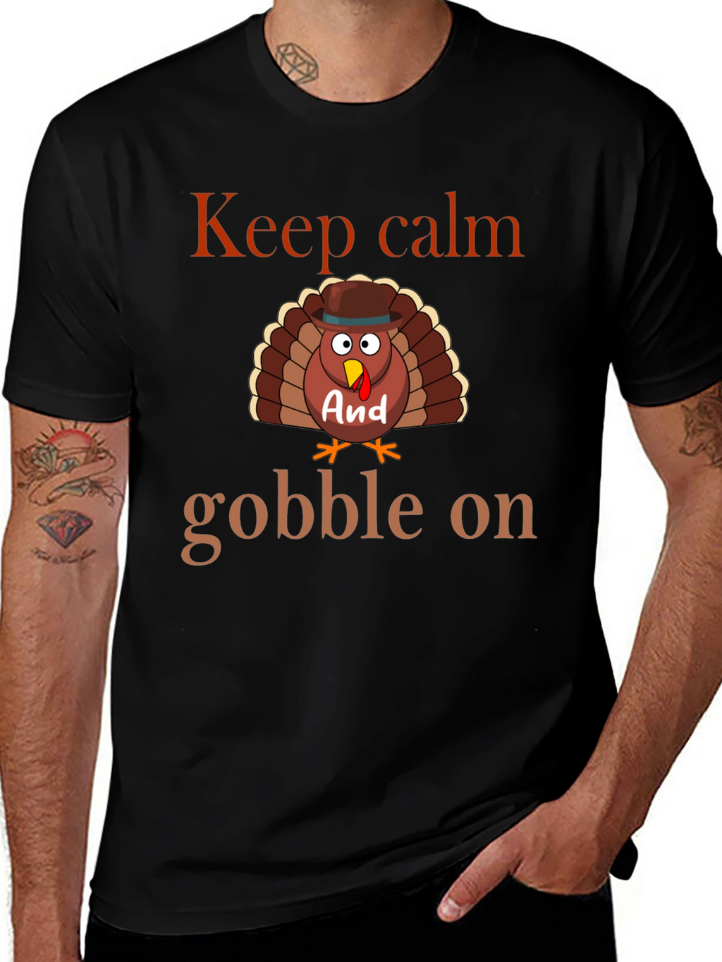 Keep Calm & Gobble On Thanksgiving T-Shirt