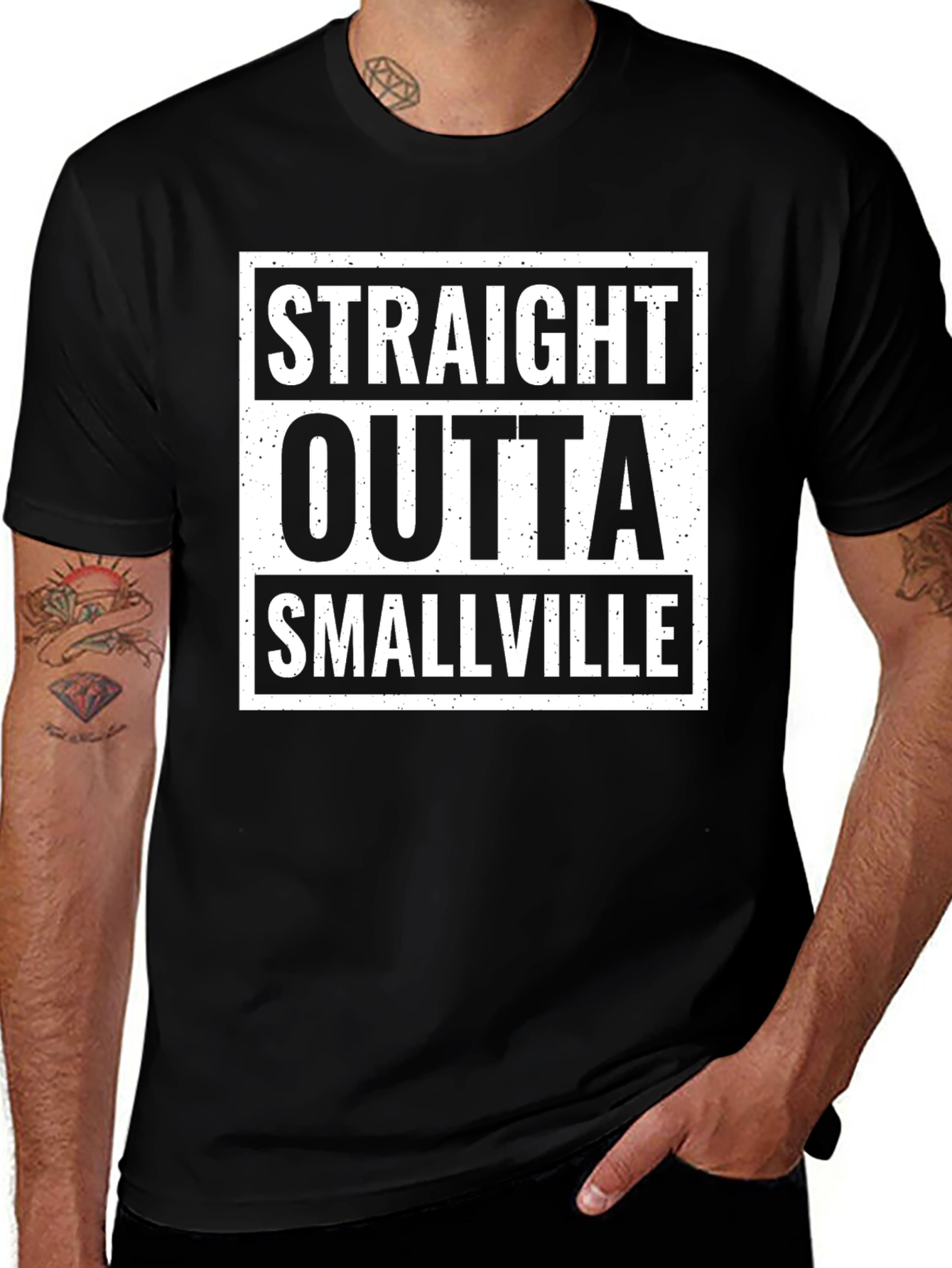 Straight Outta Smallville Black T-Shirt